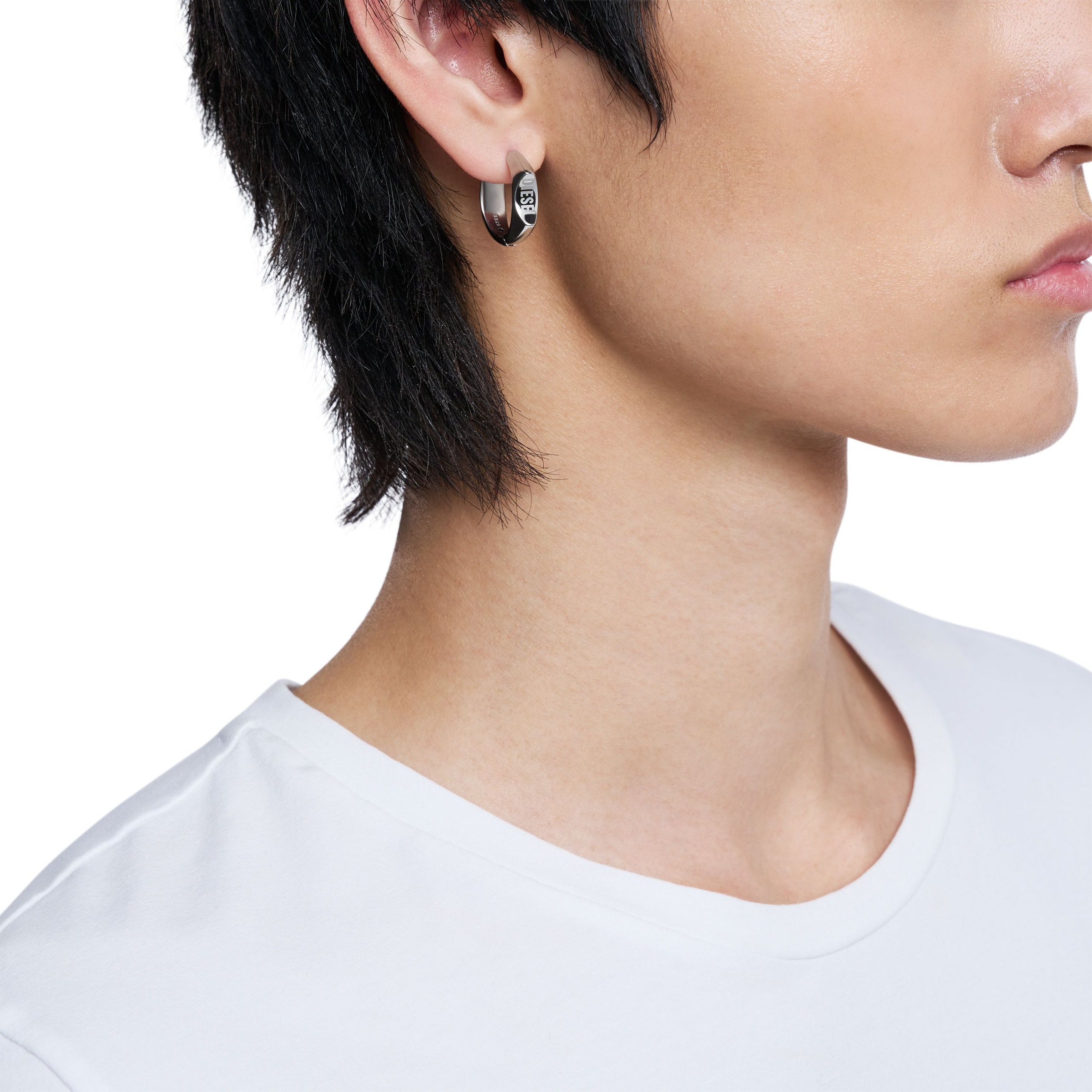 Diesel Single-Creole »Schmuck Geschenk Edelstahl Ohrringe METAMORPH«