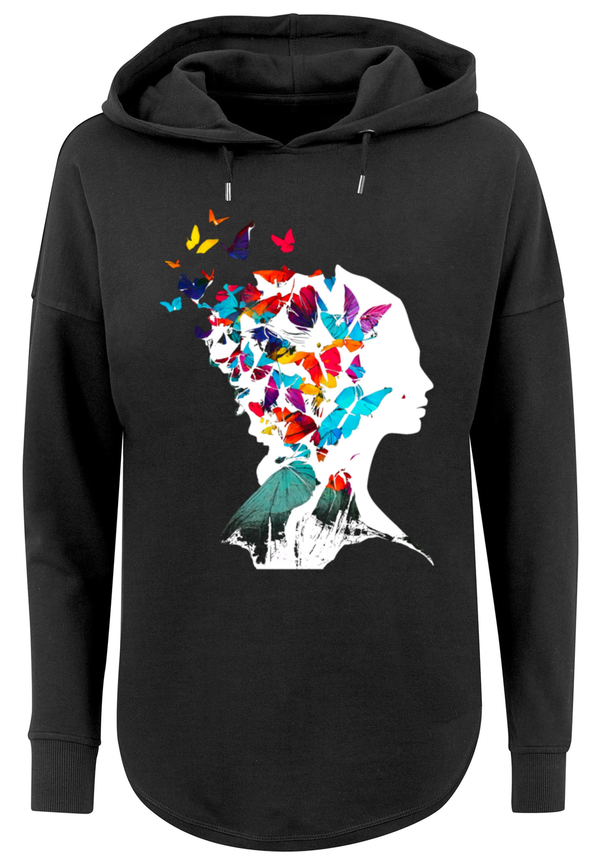 F4NT4STIC Kapuzenpullover »Schmetterling Silhouette OVERSIZE HOODIE«, Print