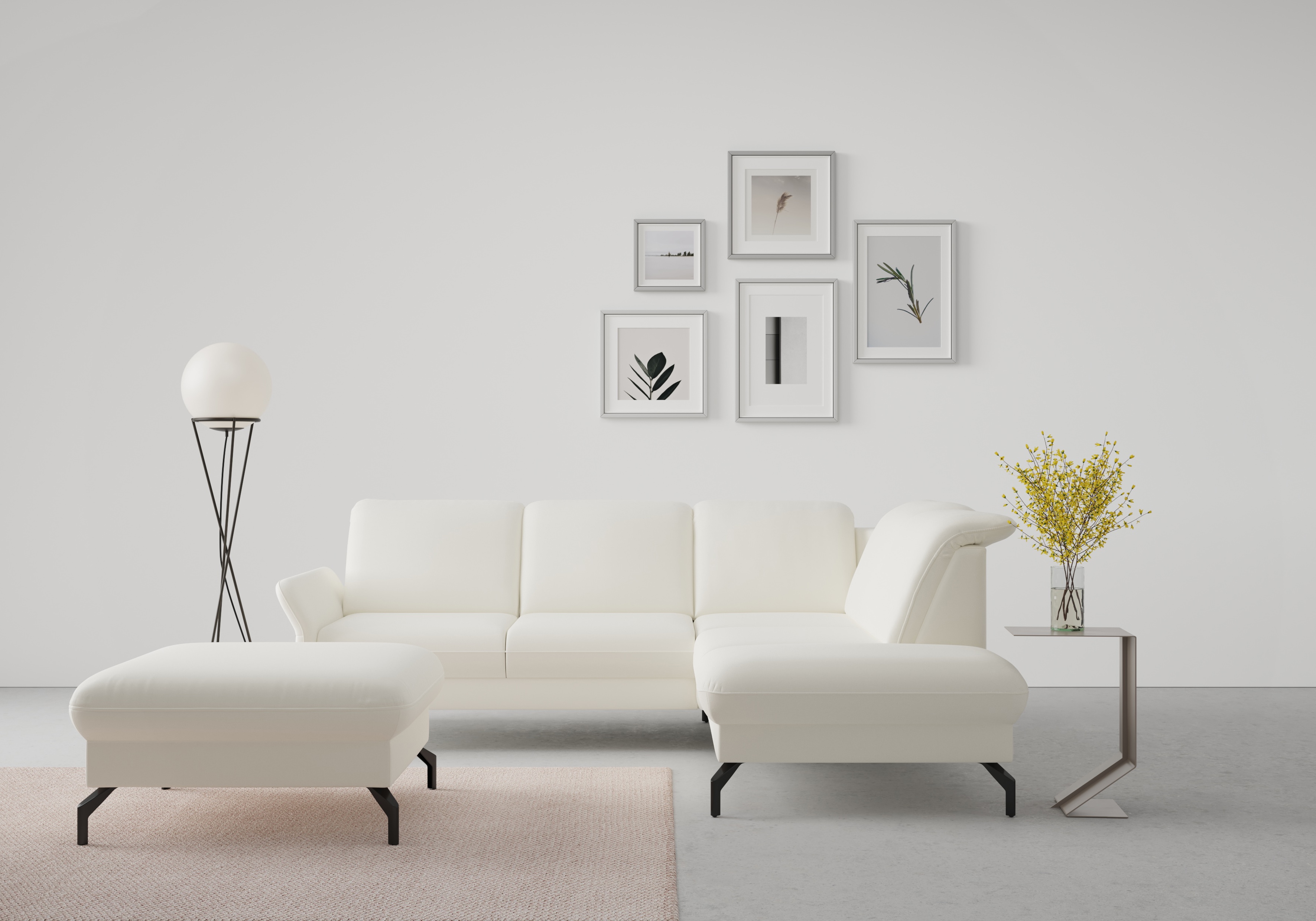 sit&more Ecksofa "Fashion L-Form" wahlweise mit Kopfteilverstellung und Vorziehsitz, motorisch