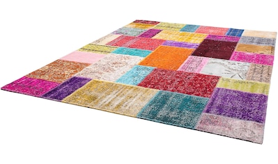 Wollteppich »Patchwork Patchwork 185 x 123 cm«, rechteckig