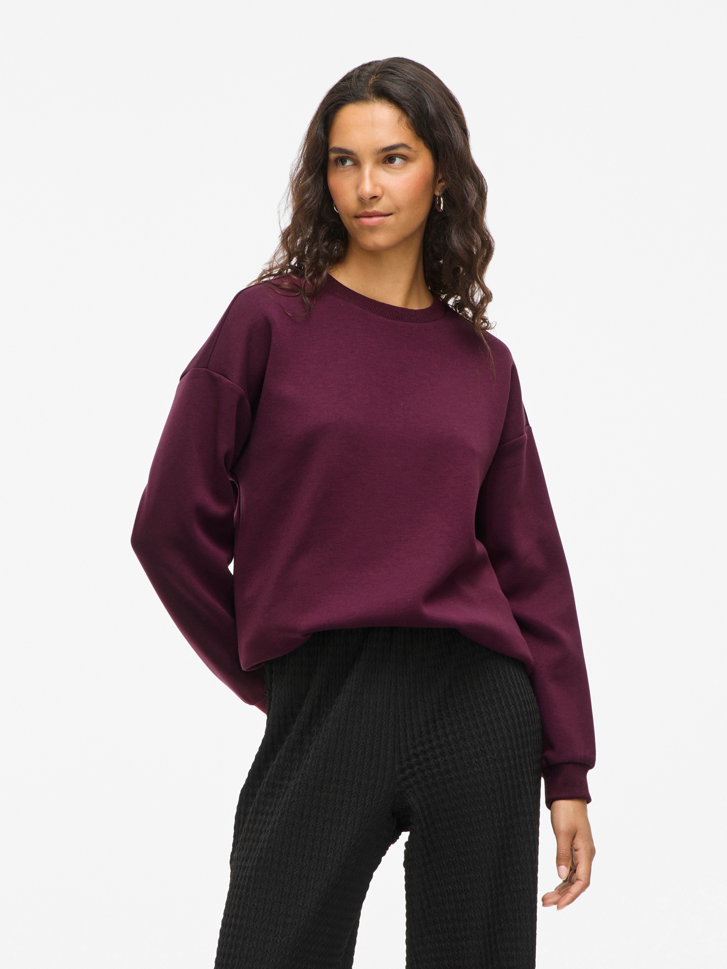 Vila Sweatshirt "VISANDY L/S SWEAT TOP - NOOS", Viskosemischung, regular fi günstig online kaufen
