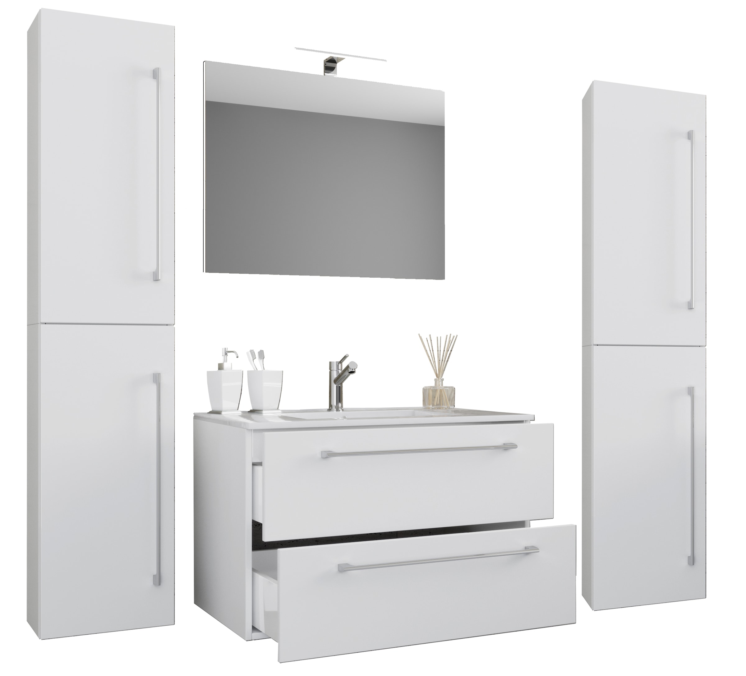 VCM Waschtisch »5-tlg. Waschplatz Waschtisch Badinos Schublade SP« 5 Stk. tlg.