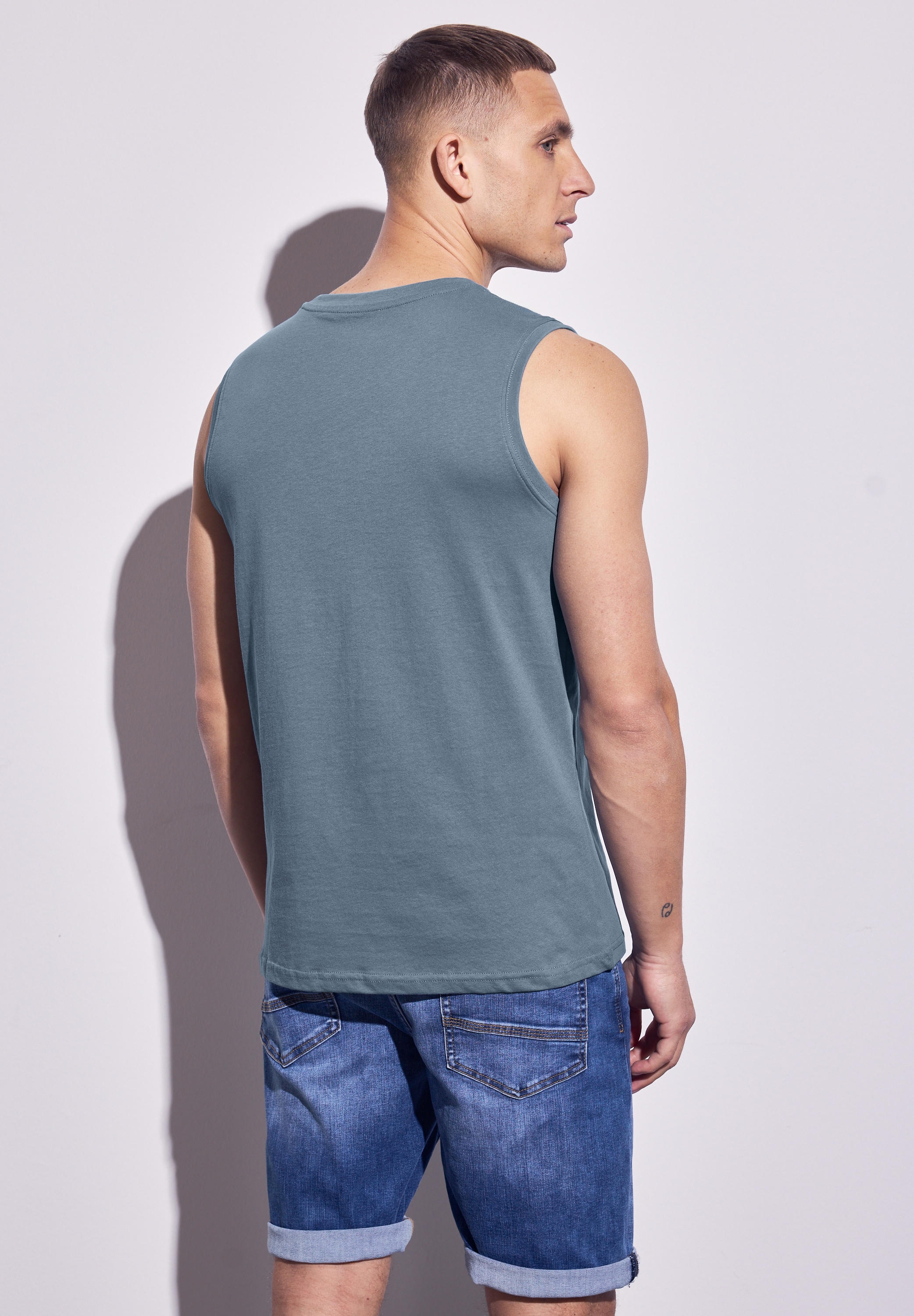 STREET ONE MEN Tanktop, mit Rundhalsausschnitt
