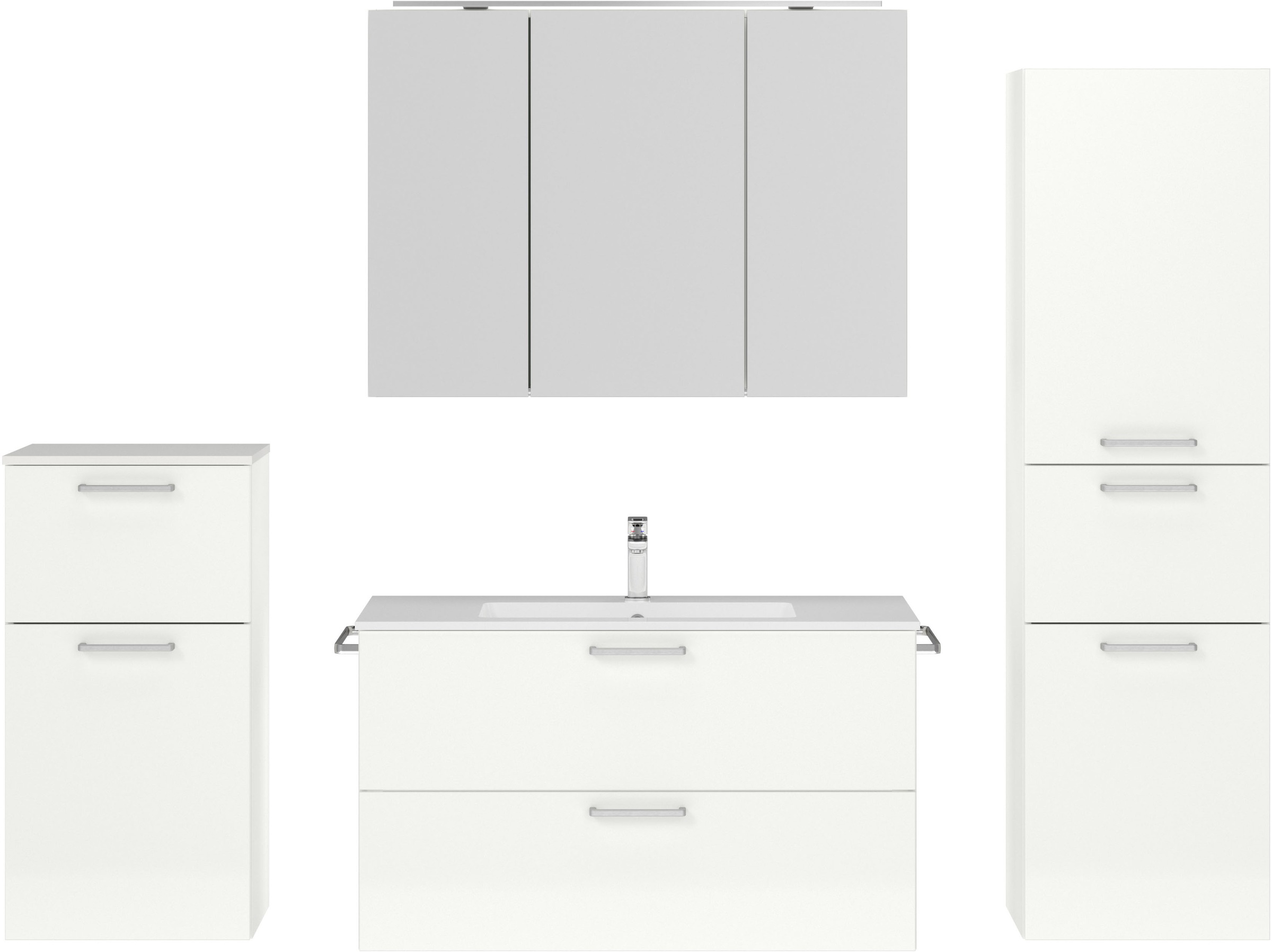 nobilia Badmöbel-Set "Tolvina" vormontiert, mit Soft-Close, 4 Stk. tlg. günstig online kaufen