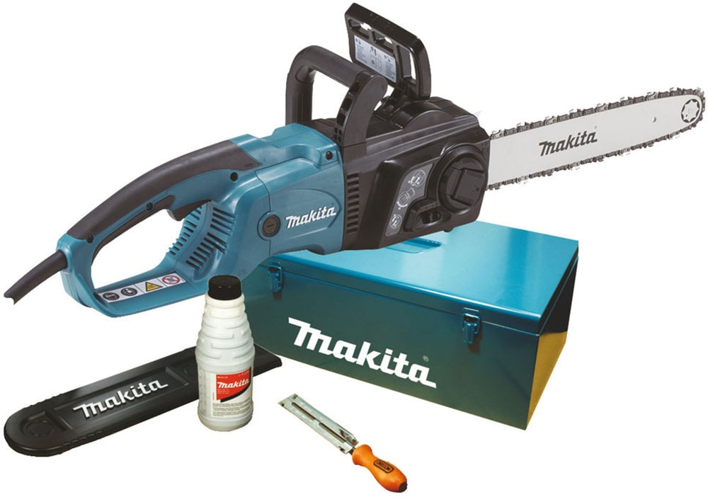 Makita Elektro-Kettensäge ""UC3551AK" 2.000 W, 14 m/s, 35 cm" leistungsfähig,werkzeuglose Kettenspannung +Ketten-und Schienenwechsel