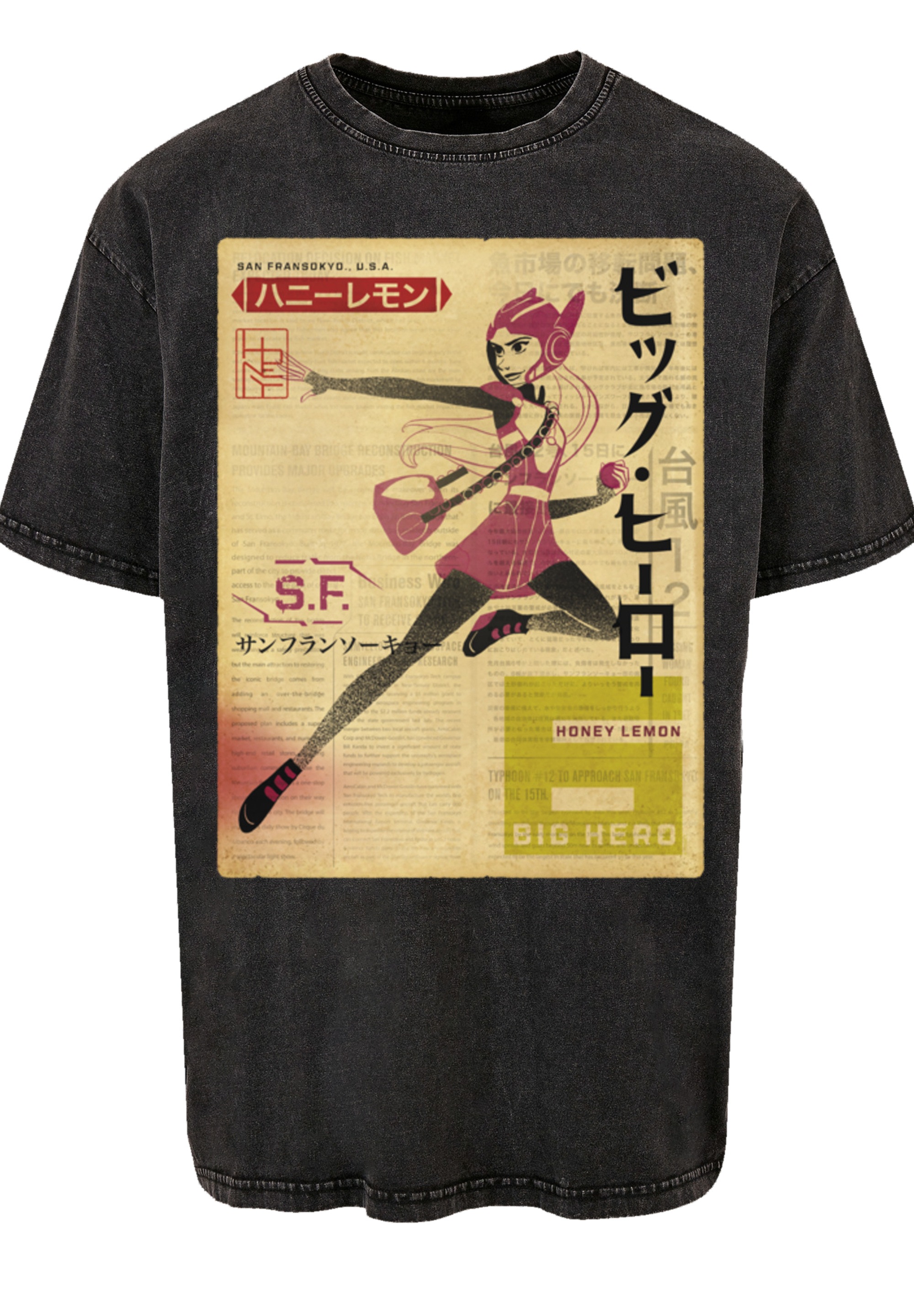 F4NT4STIC T-Shirt »Big Hero 6 Honey Lemon Newspaper«, Premium Qualität