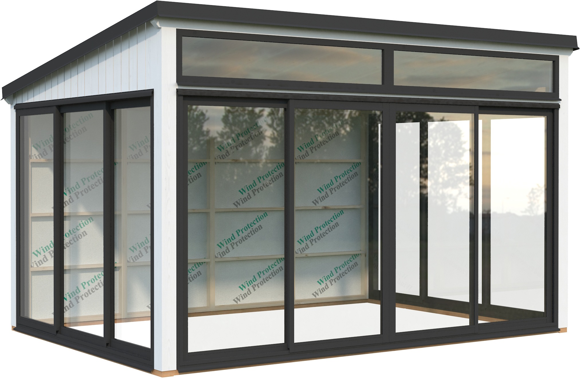 Palmako Holzpavillon "Saga 11,6 m² Slide" BxTxH: 430x307x273 cm