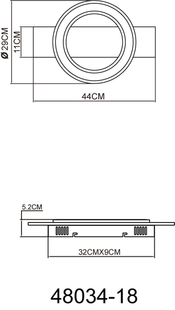 GLOBO LIGHTING LED Deckenleuchte »JAYDEN«, Leuchtmittel LED-Modul | LED fest integriert, Deckenlampe/Wohnzimmer/Schlafzimmer/elegant