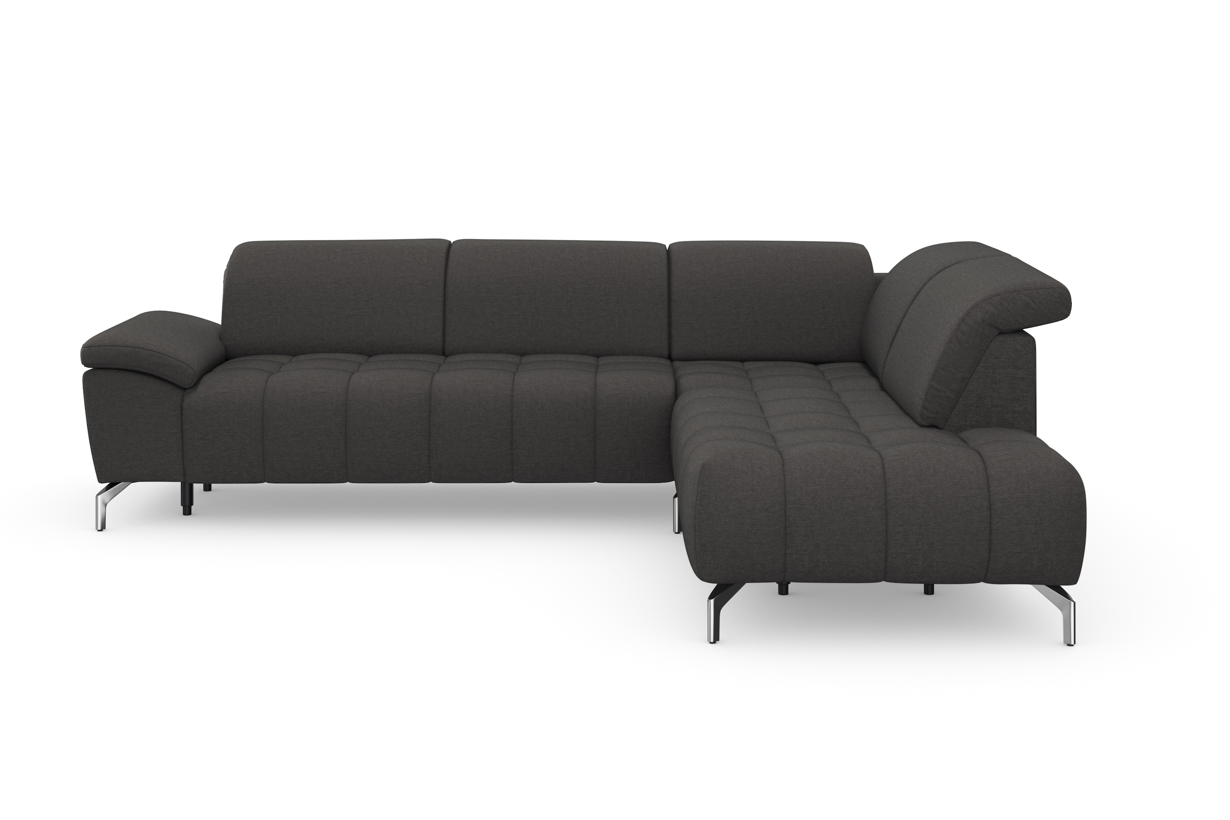 sit&more Ecksofa "Cool L-Form" wahlweise mit Kopfteilverstellung und Vorziehsitz, motorisch