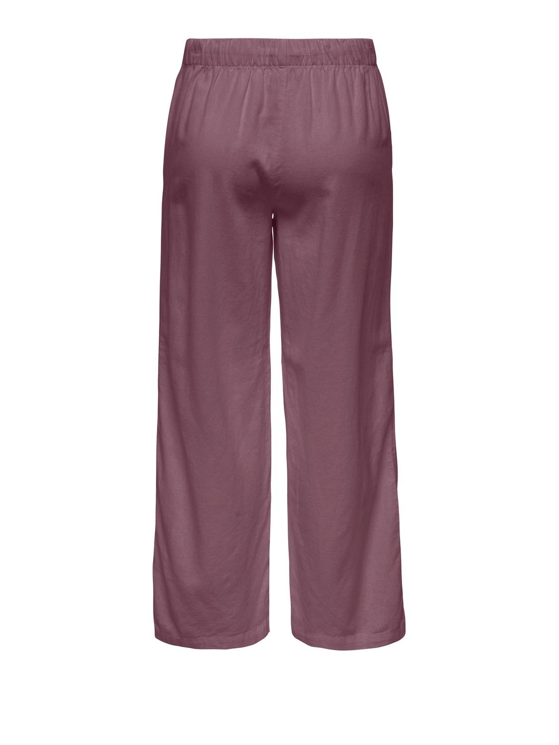 ONLY Culotte »ONLGOA MW LIN BL PULL-UP CULOTTE CC PNT«  mit Leinen