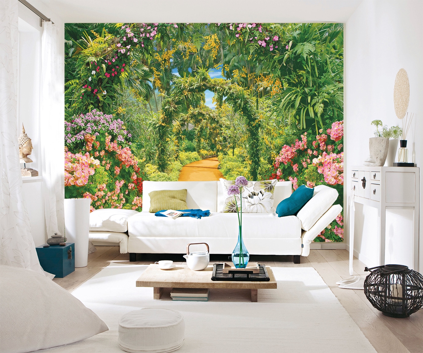 Papermoon Fototapete »Flower Alley« glatt