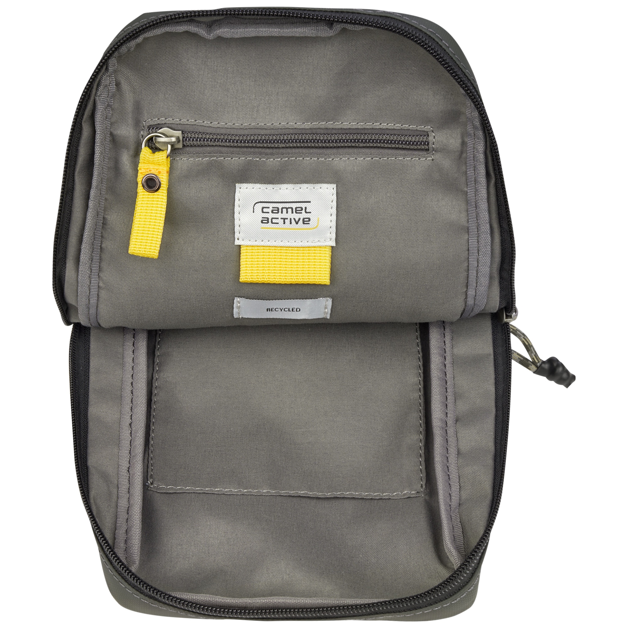 camel active Cityrucksack »Explore«, wasserabweisendes recyceltes Nylon und reflektierende Reißverschlüsse