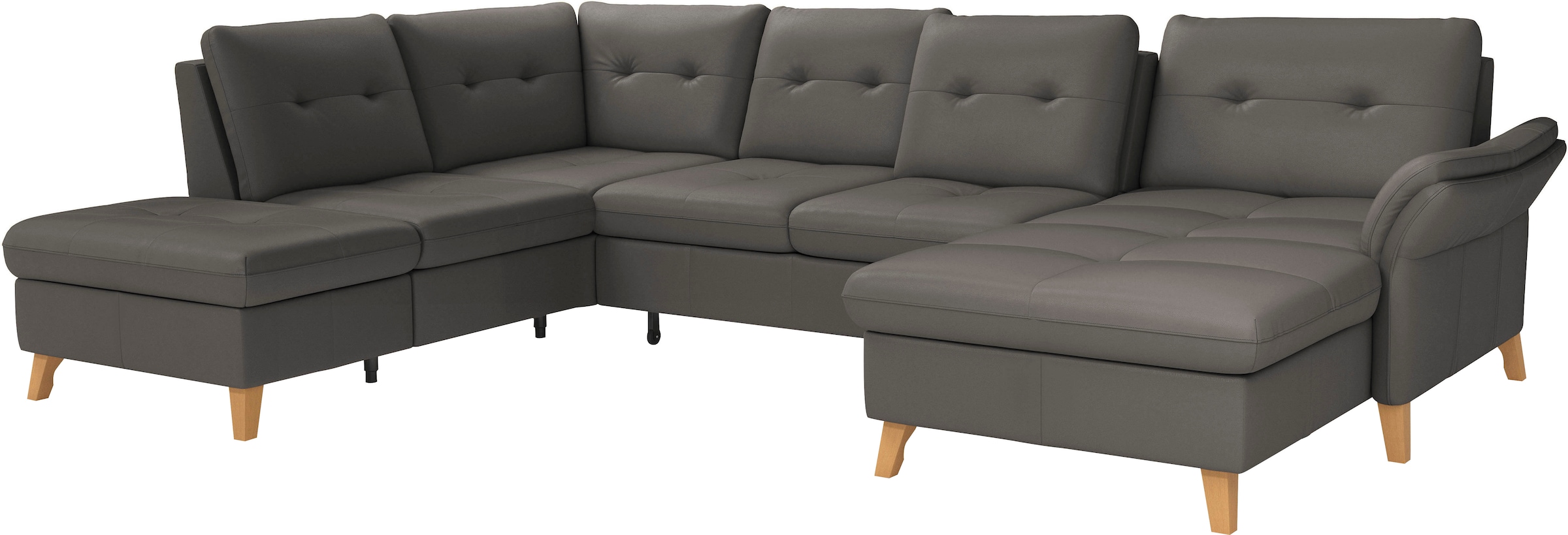 sit&more Wohnlandschaft »Göteborg«, inkl. Sitztiefenverstellung, wahlweise mit Bettfunktion & Bettkasten