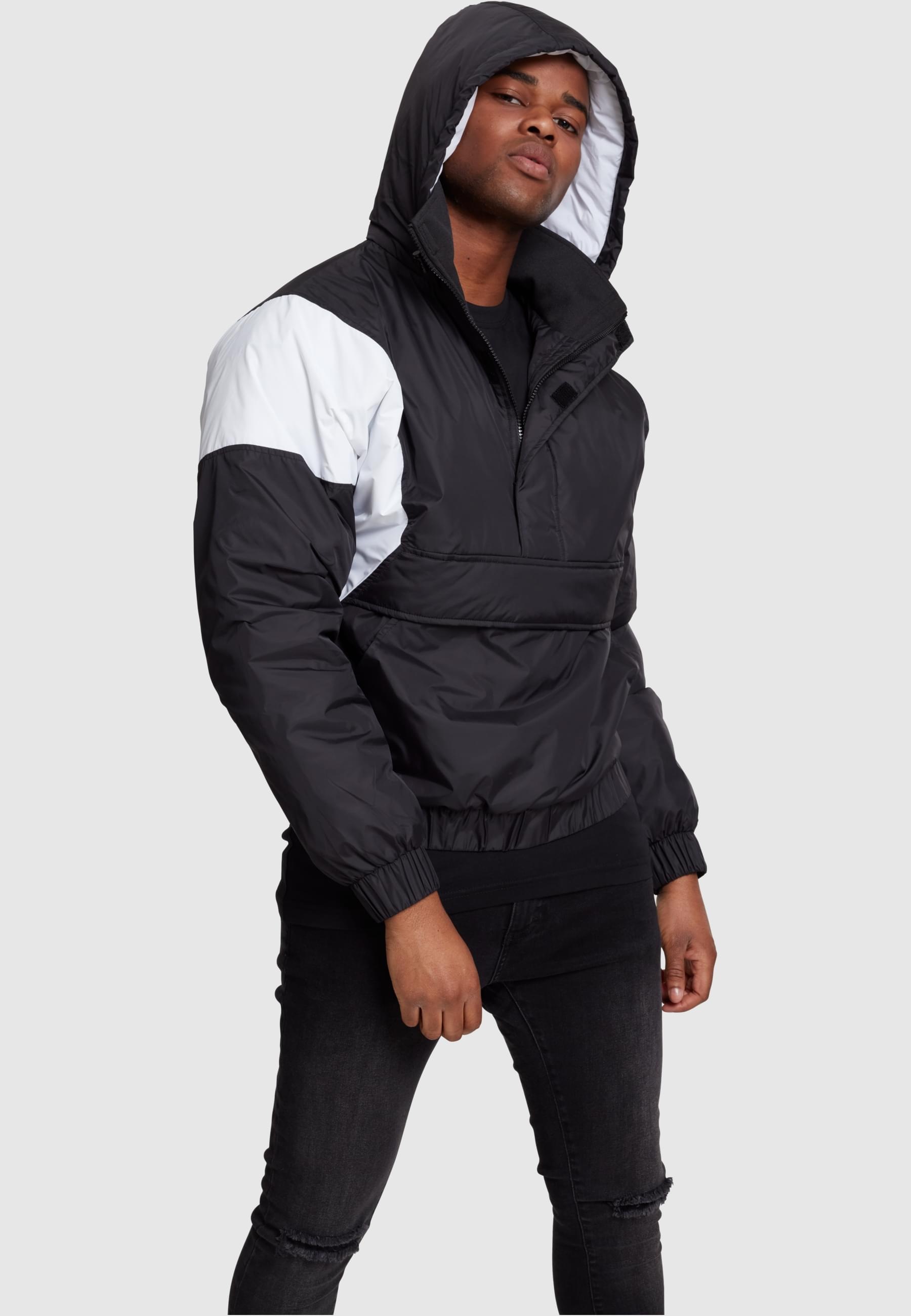 URBAN CLASSICS Winterjacke »Urban Classics Herren 2-Tone Pull Over Jacket«, (1 St.), mit Kapuze
