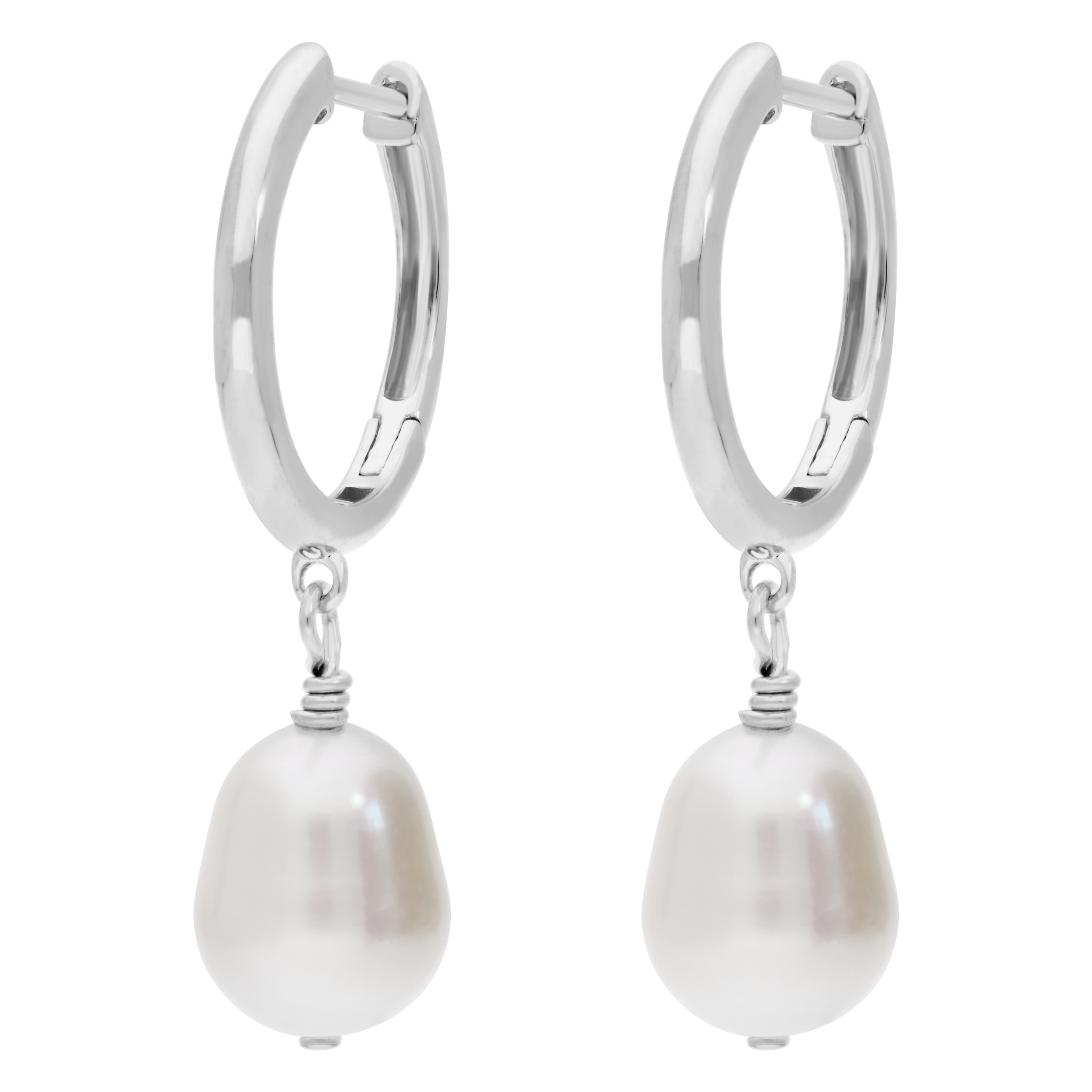 Firetti Paar Creolen »Schmuck Geschenk Silber 925 Ohrschmuck Ohrringe« mit Süßwasserzuchtperle