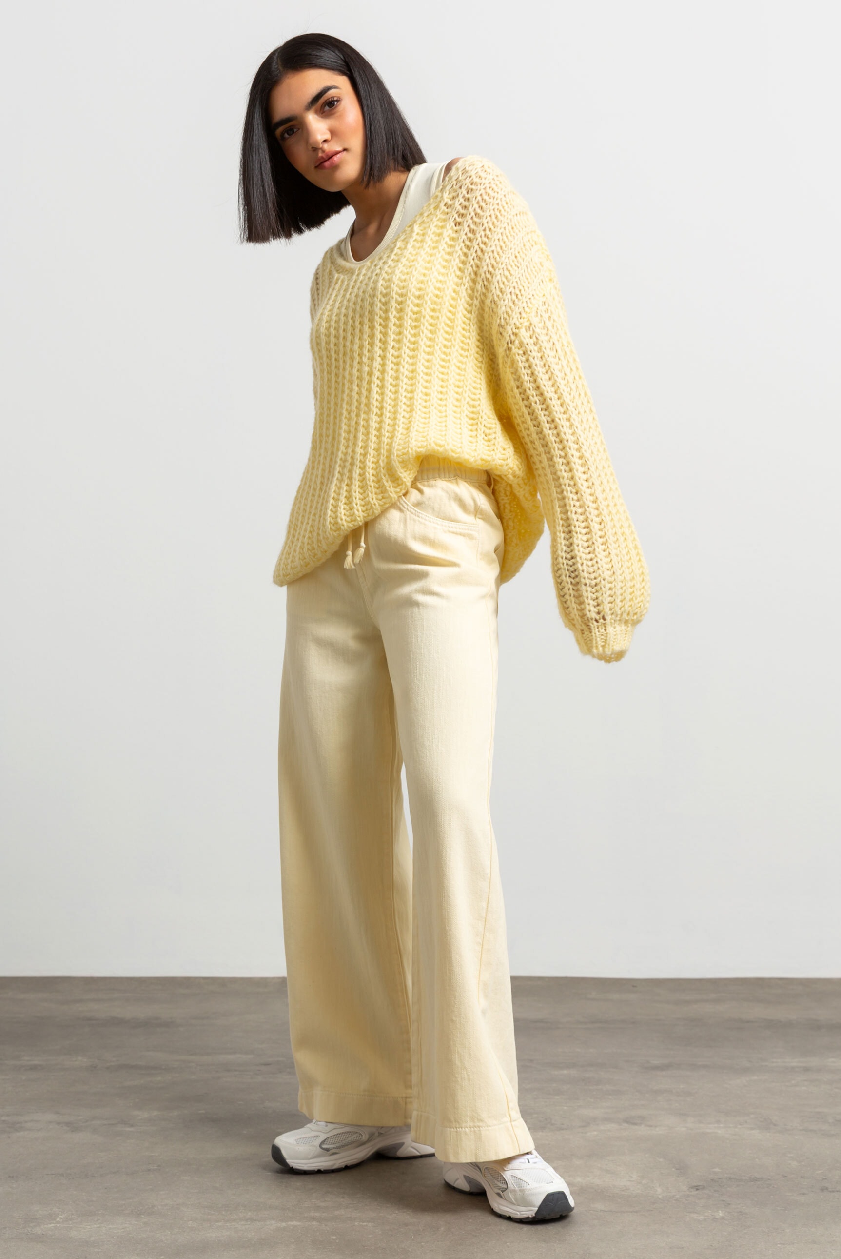 SENSES.THE LABEL Weite Jeans mit Elastikbund günstig online kaufen