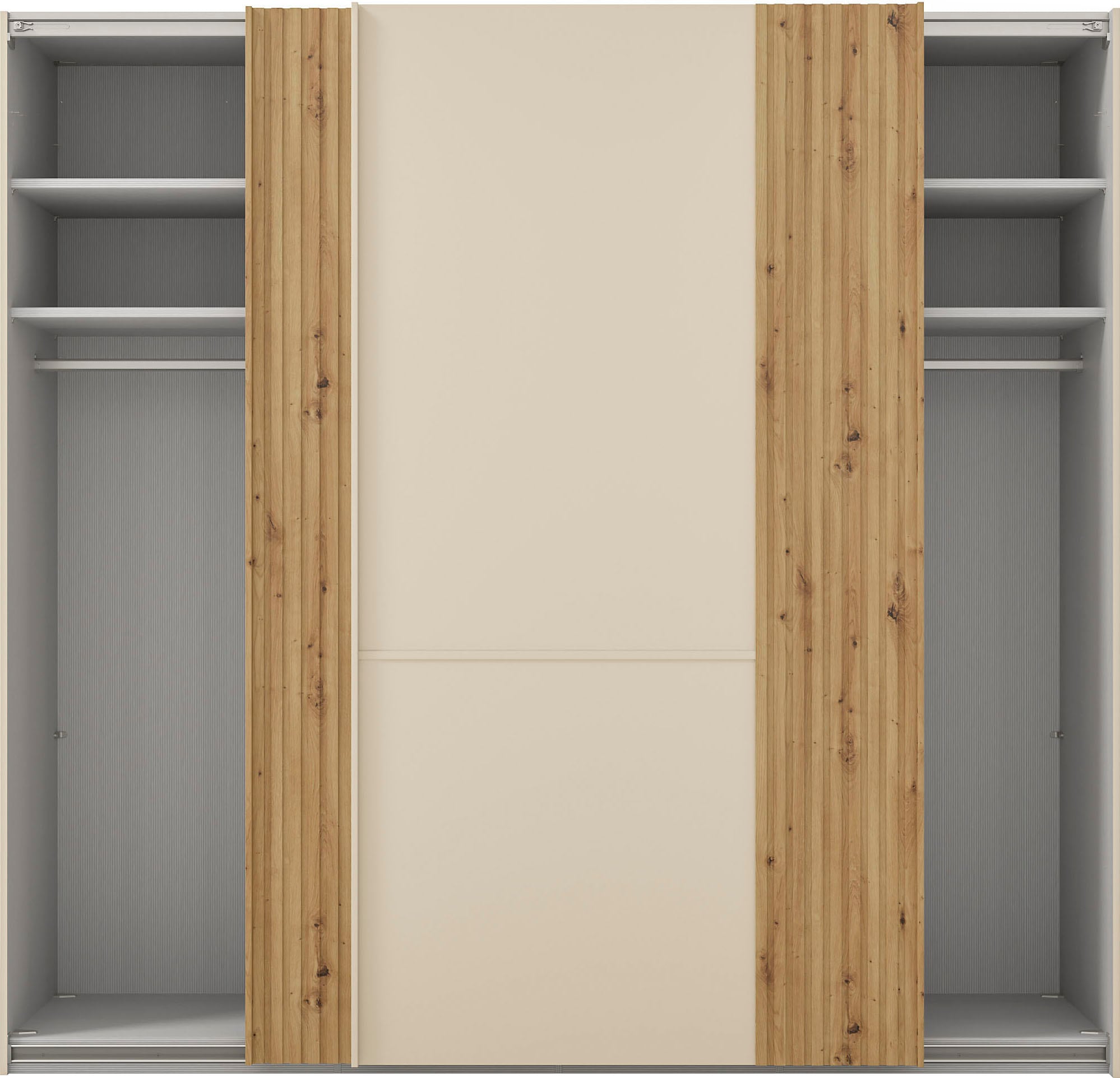 Musterring Schwebetürenschrank »Isabelle«, Türen mit Lamellenoptik, verschiedene Größen und Farben, Höhe 236cm