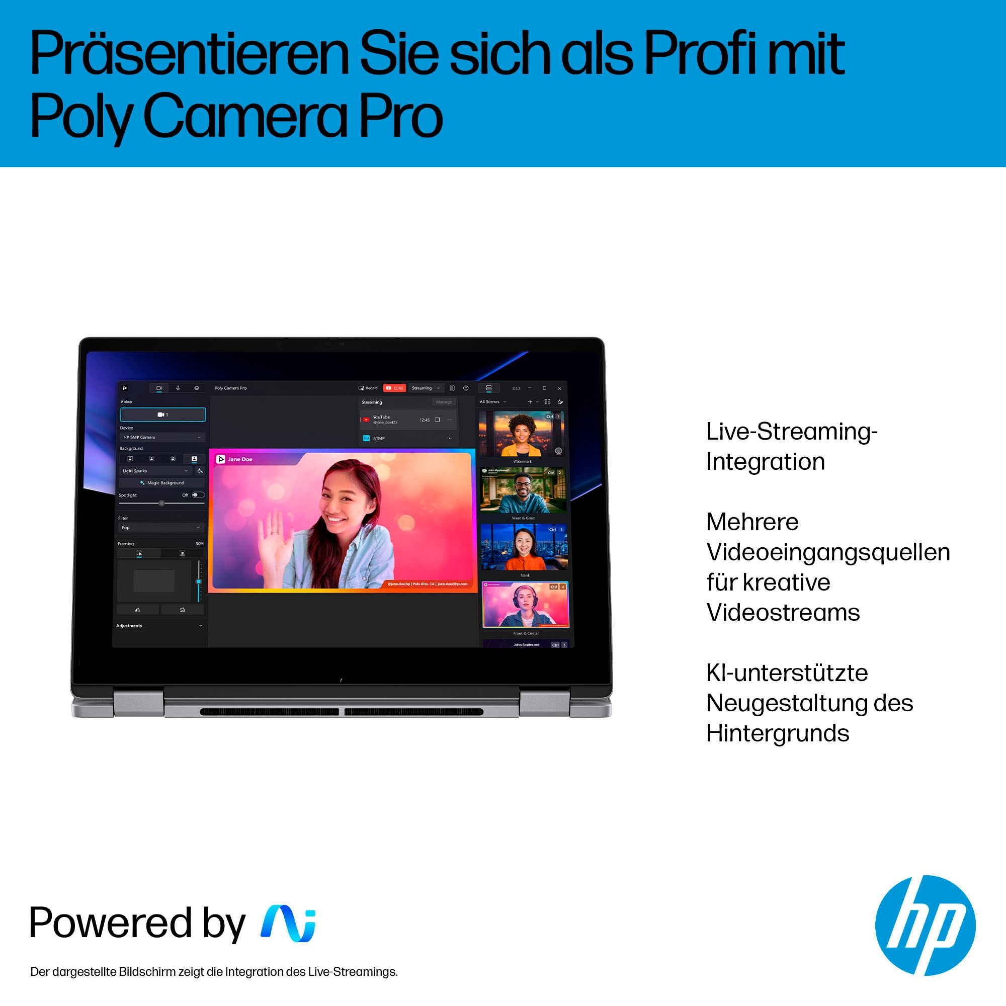 HP Convertible Notebook »OmniBook X Flip 14-fk0078ng«, 35,6 cm, / 14 Zoll, AMD, Ryzen™ AI 7, Radeon 860M, 1000 GB SSD