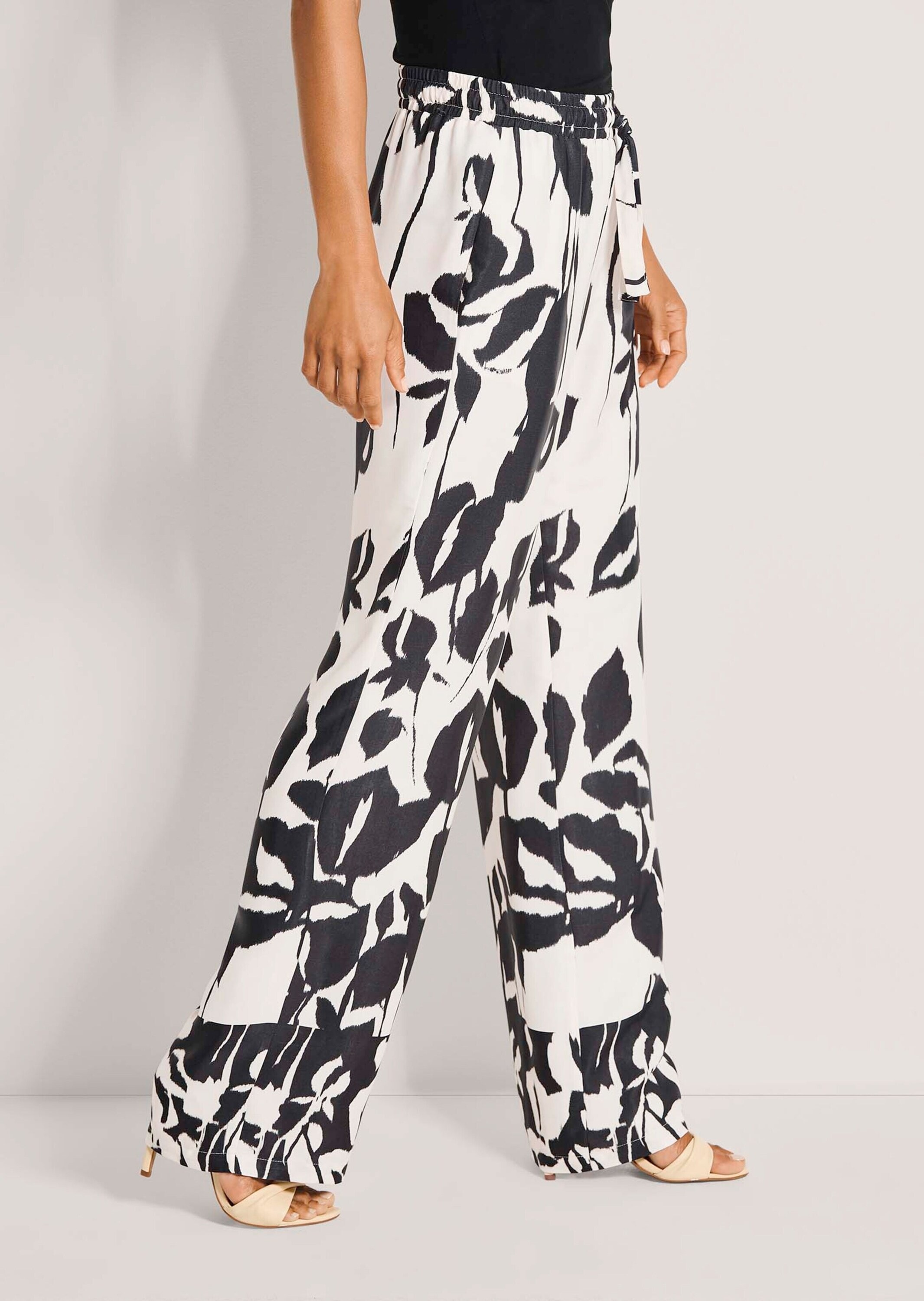 MADELEINE Chinos »Palazzohose Sommerhose mit floralem Muster«