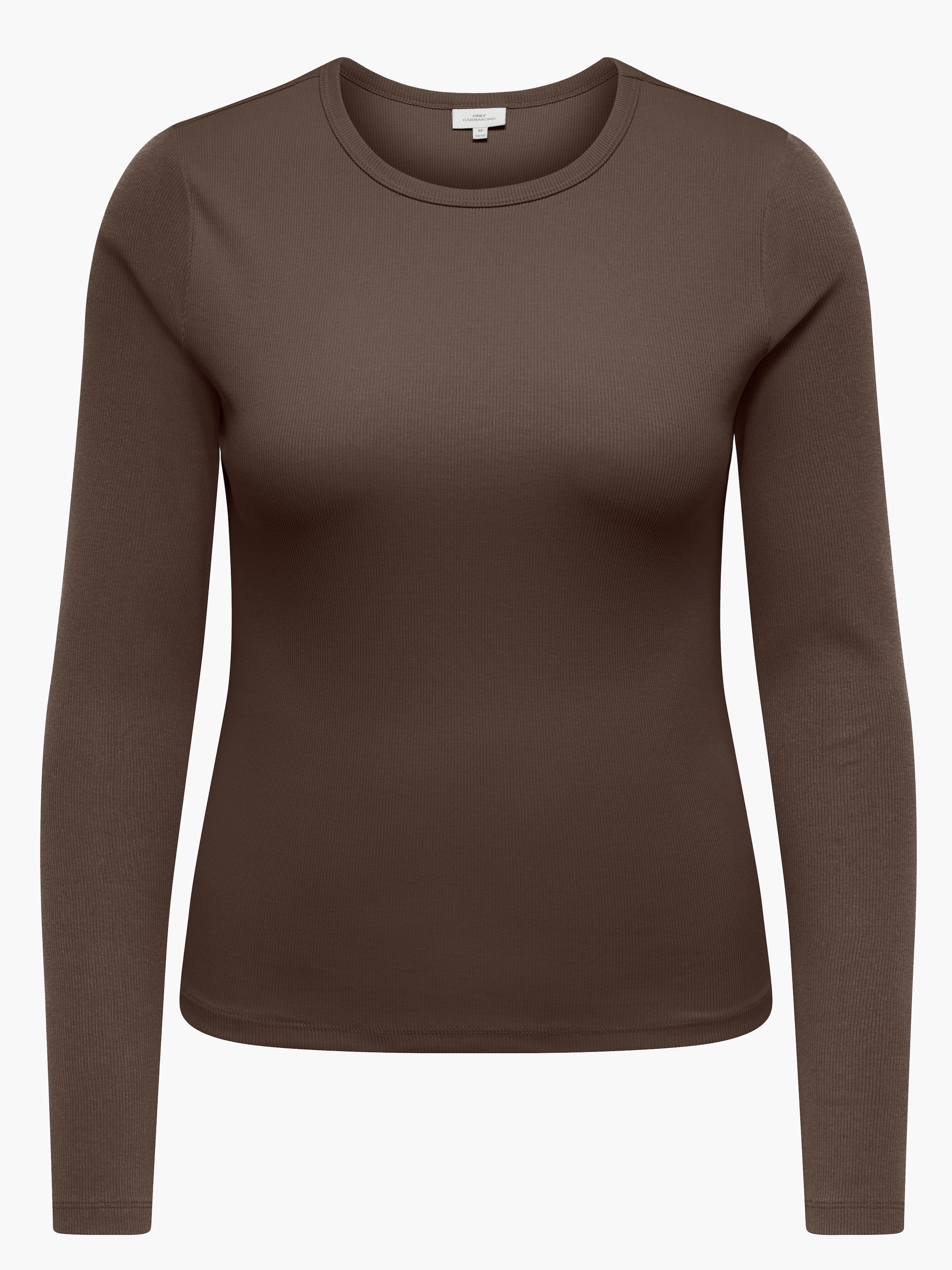 ONLY CARMAKOMA Langarmshirt "CARVAL L/S O-NECK TOP JRS NOOS" Baumwollmischung, regular fit