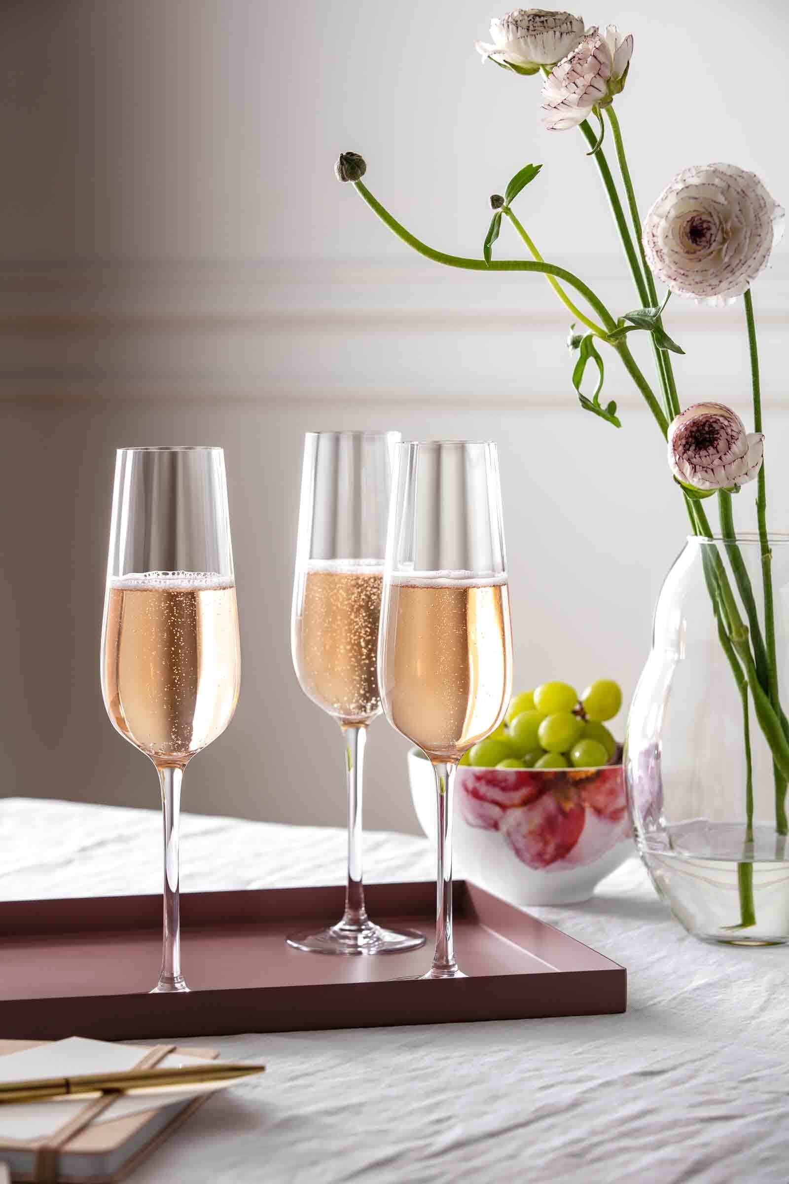 Villeroy & Boch Sektglas »Sektgläser Rose Garden 120 ml 4er Set transparent«
