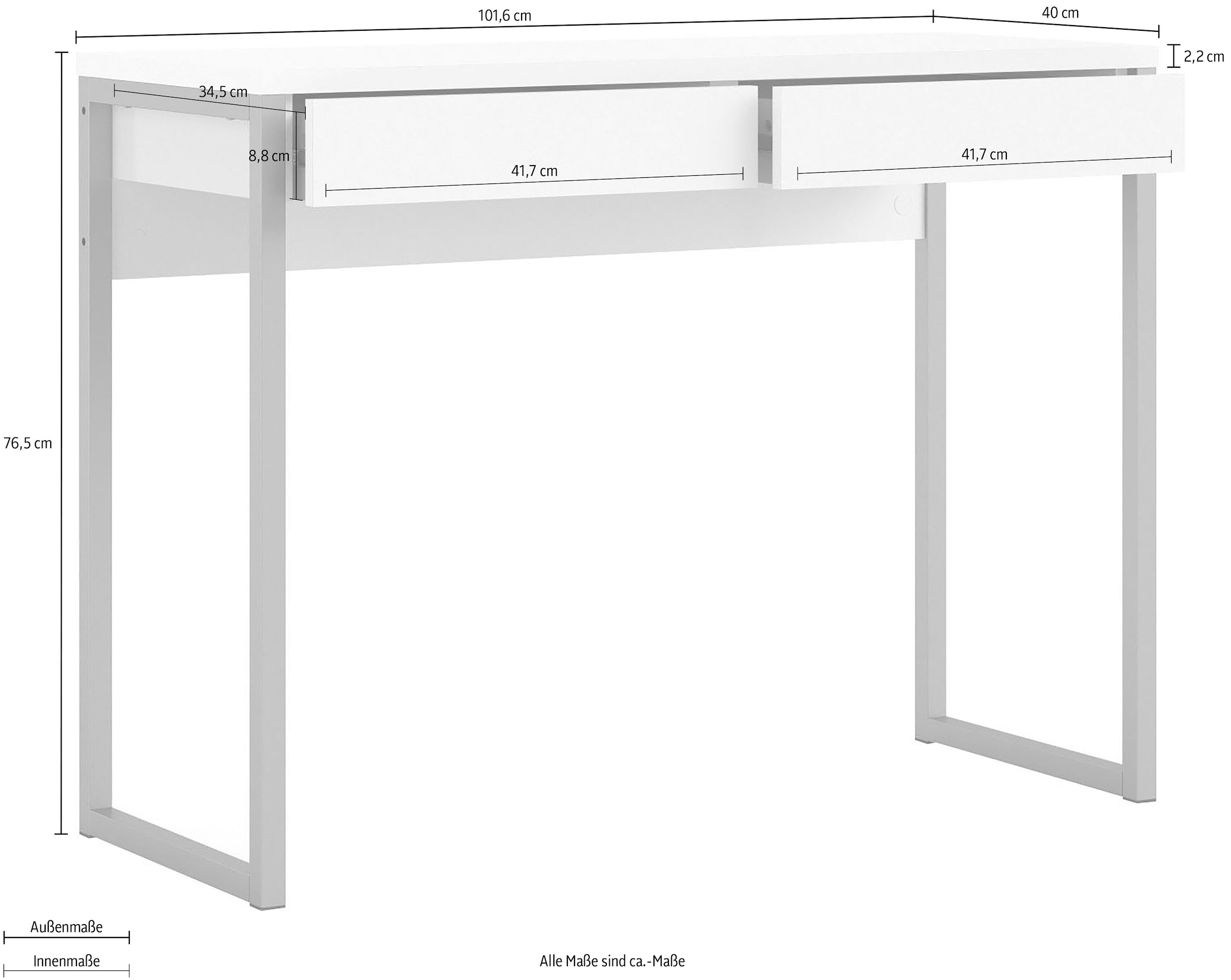 Home affaire Schreibtisch »Function Plus«, mit vielen Stauraummöglichkeiten, zeitloses Design