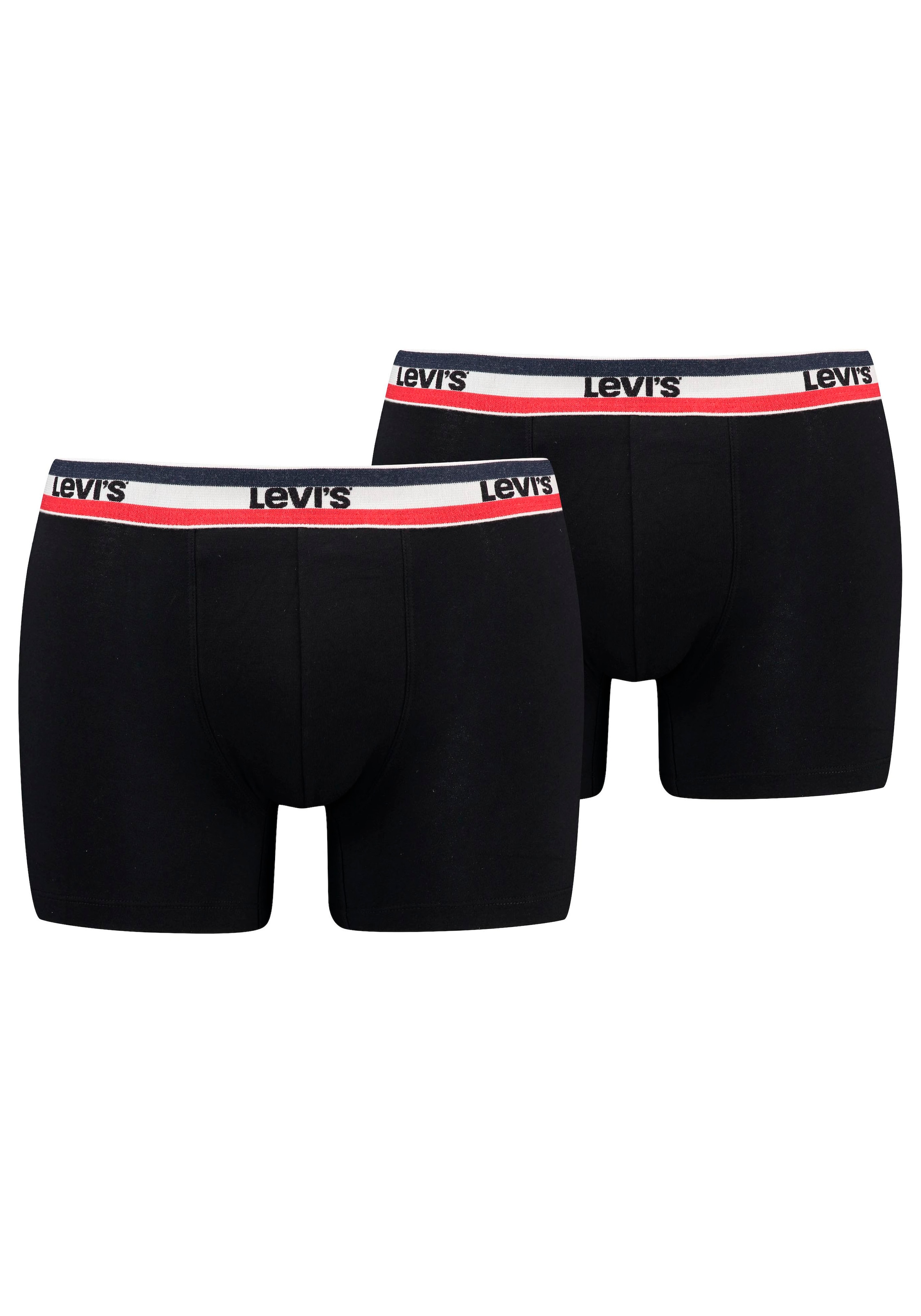 Levis Boxershorts, (Packung, 2er-Pack), mit breitem Logobund