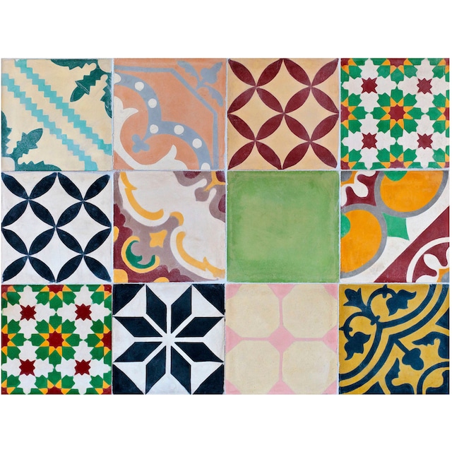 Contento Platzset »Mosaik, grün«, (Set, 4 St.), für innen und außen geeignet,  wasserabweisend | BAUR