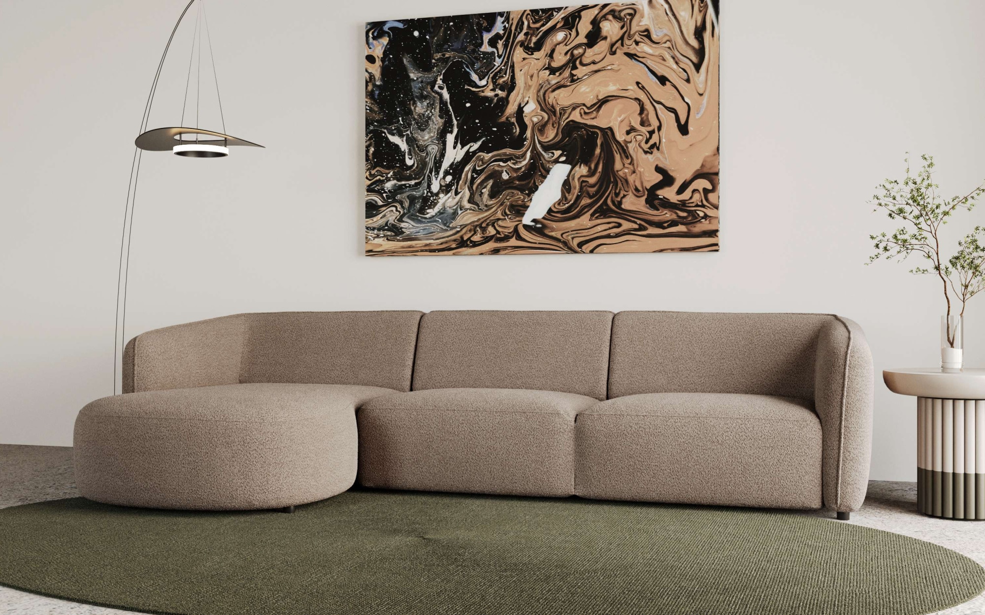 andas Ecksofa »Ostrup«, schlichtes modernes Design, in verschiedenen Farben