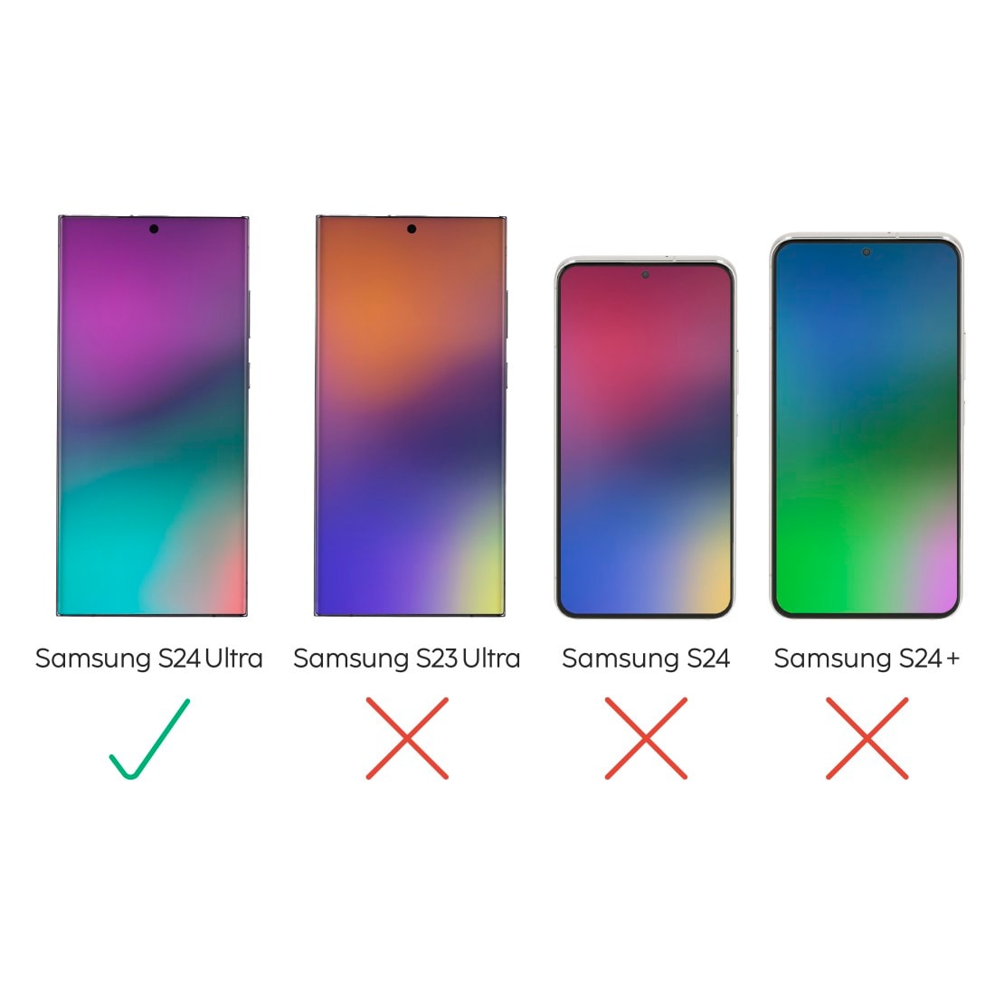 Hama Displayschutzglas »Schutzfolie für Samsung S24 Ultra (Handy Displayschutz Full-Cover)«, für Samsung Galaxy S24 Ultra, Panzerglas, langwierig, robust
