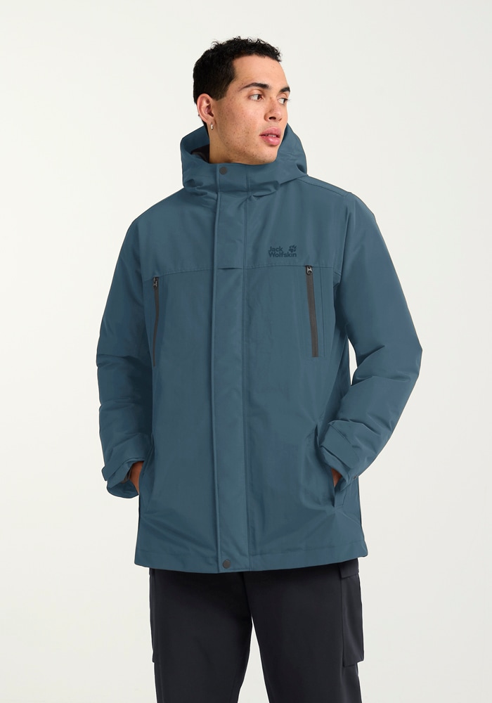 Jack Wolfskin Winterjacke "GLACIER SHIELD JKT M" mit Kapuze Isolationsjacke, wasserdicht, warm