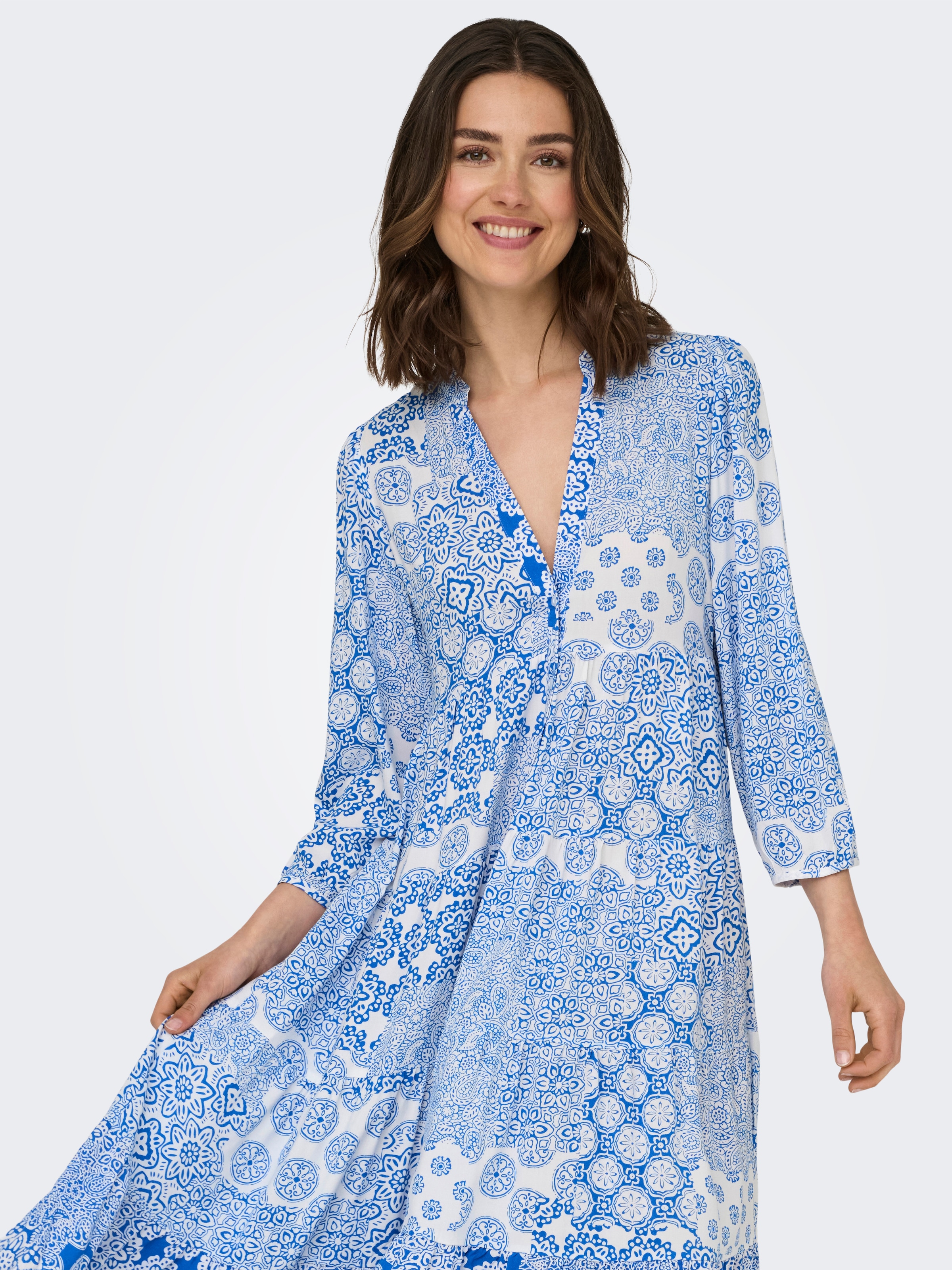 ONLY Tunikakleid "ONLMILANA – Tunikakleid aus Viskose mit geblümtem Print" günstig online kaufen