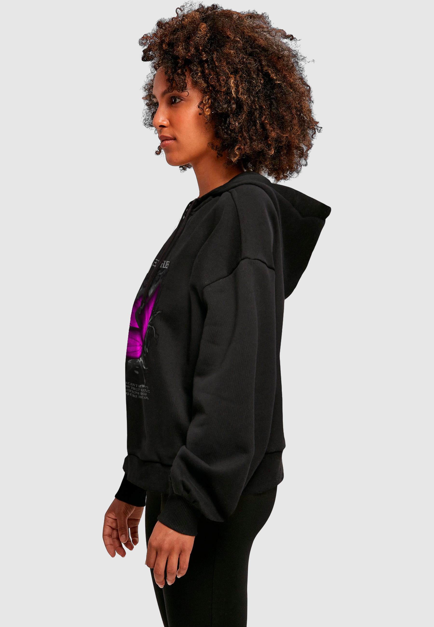 Merchcode Kapuzenpullover »Merchcode Ladies Butterflies Organic Oversized Hoody« 1