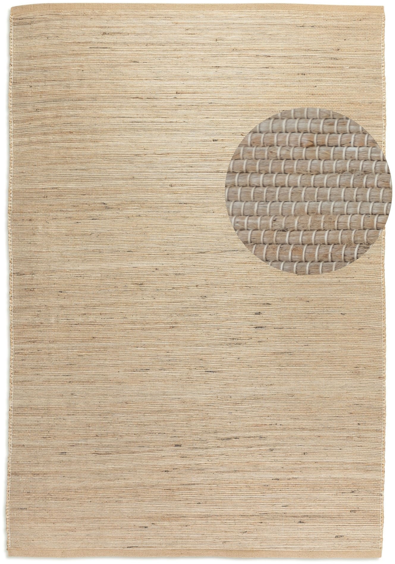 HANSE Home Teppich »Dhaka Juteteppich«, rechteckig, 5 mm Höhe, Läufer, handgewebt, Jute, Wolle, Natur, Wohnzimmer, Flur, Klassisch