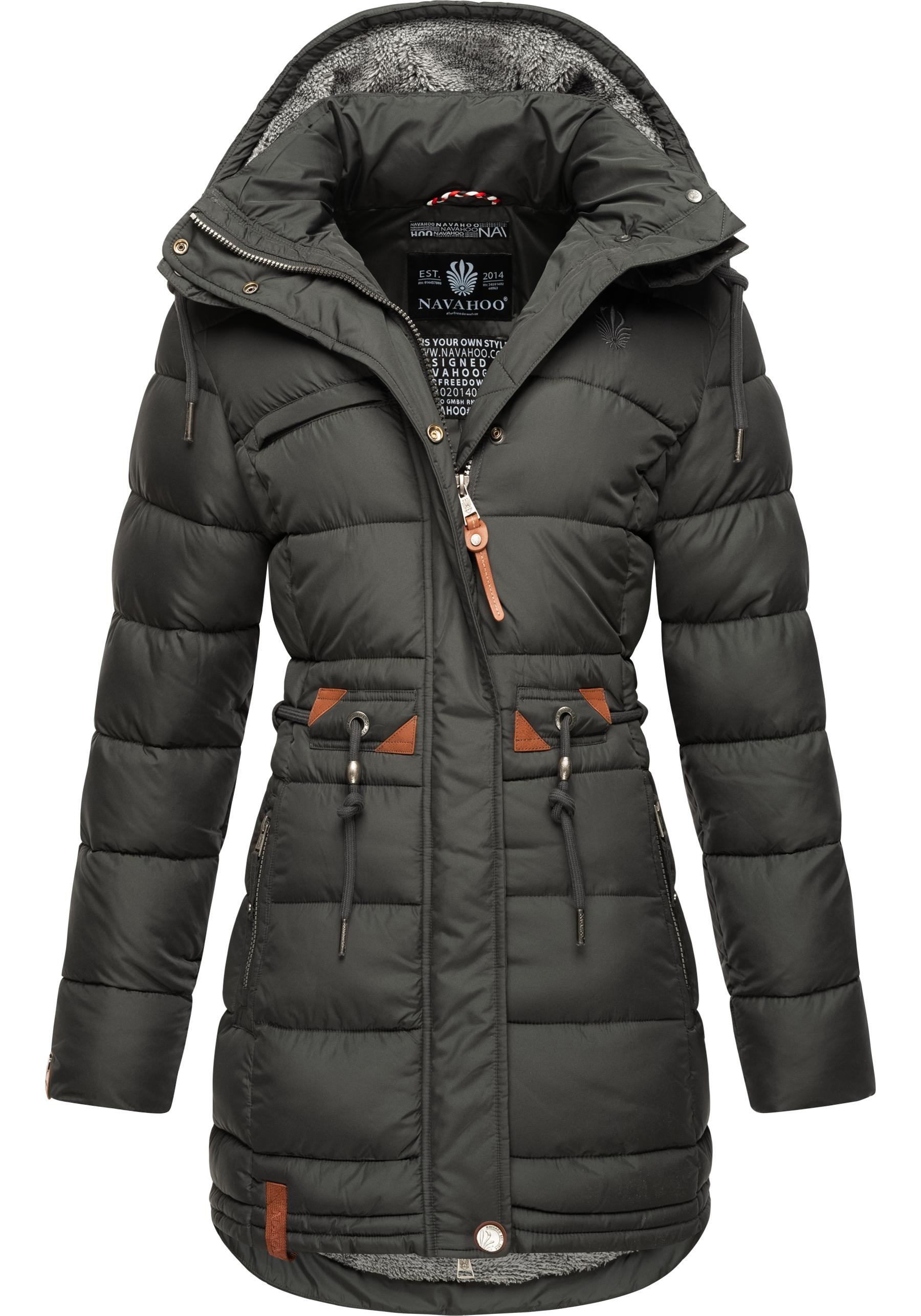 Navahoo Steppmantel "Daliee", Stylischer Winterparka mit abnehmbarer Kapuze