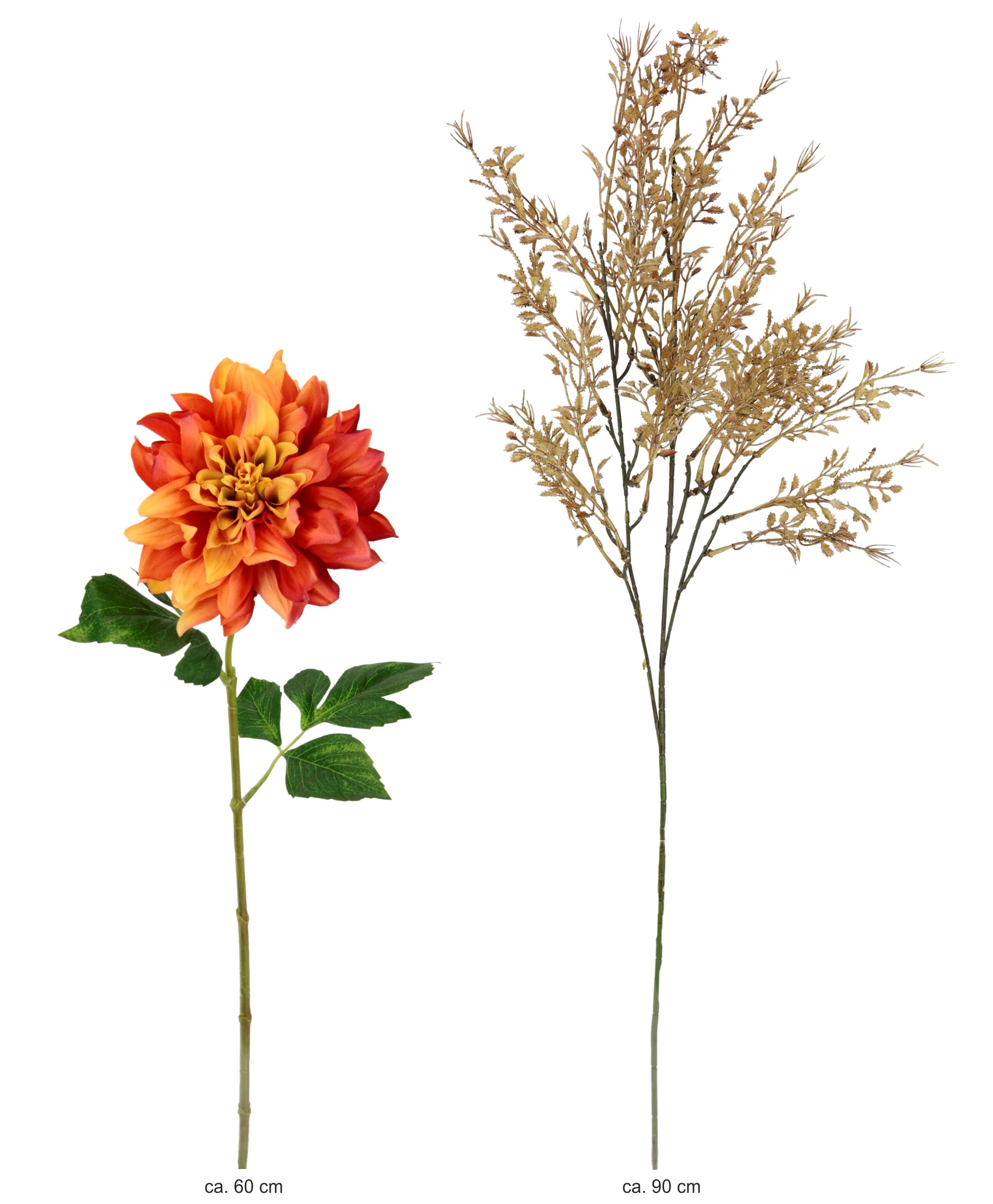 I.GE.A. Kunstblumenstrauß "Kunstblumen Set Dahlie", Mit Dekozweig 62 cm hoc günstig online kaufen
