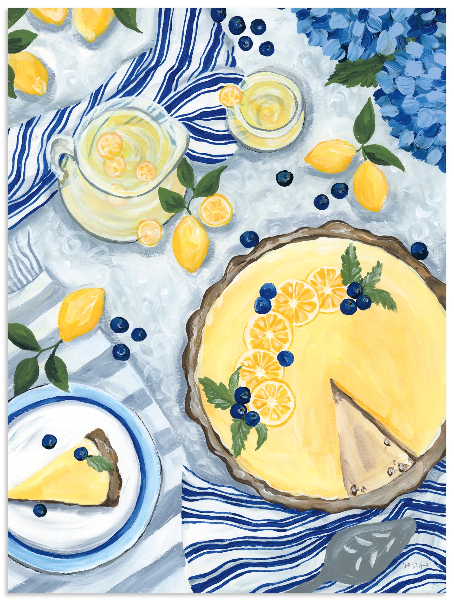 Wandbild ARTLAND "Summer Picnic I", farbe bild(er): gelb, B:90cm H:120cm, Alu Dibond, Bilder, als Alubild, Leinwandbild, Poster, Wandaufkleber in verschied. Größen