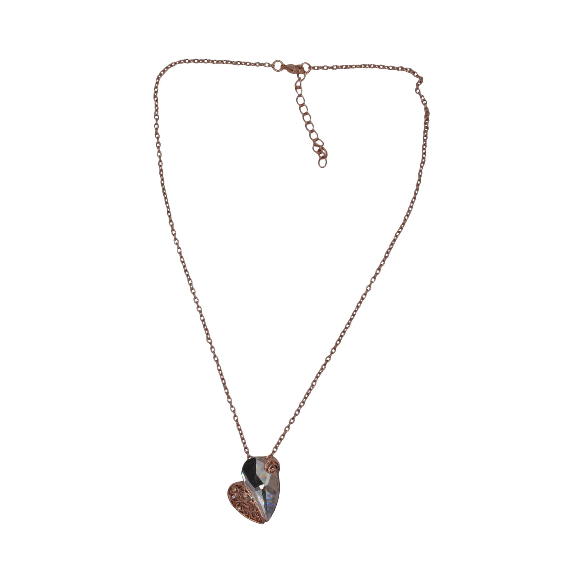 Steuer Lange Kette »Kette, rosegoldfarben, mit Herzanhänger«