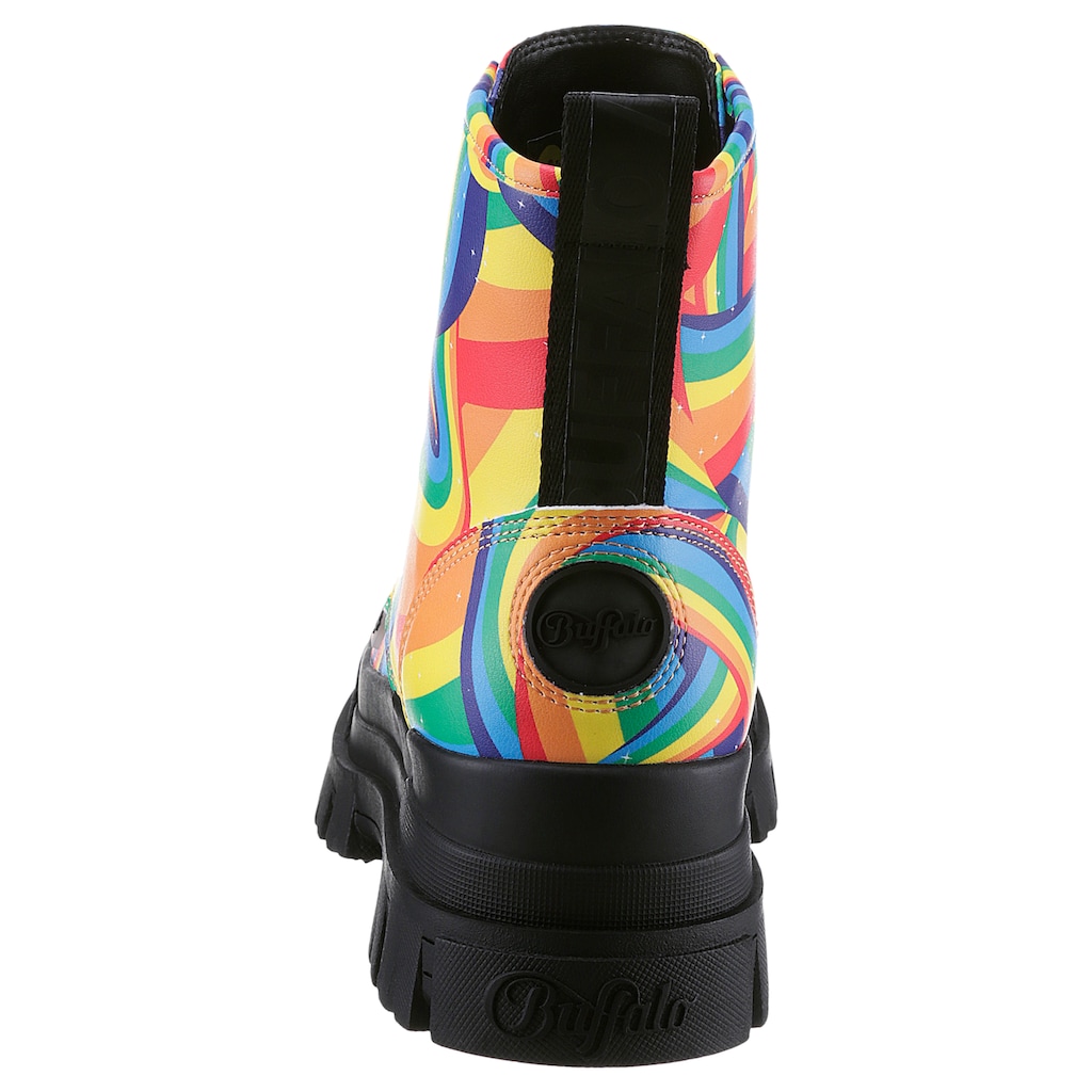 Buffalo Schnürboots »CORIN«, in auffälligen Regenbogen-Farben