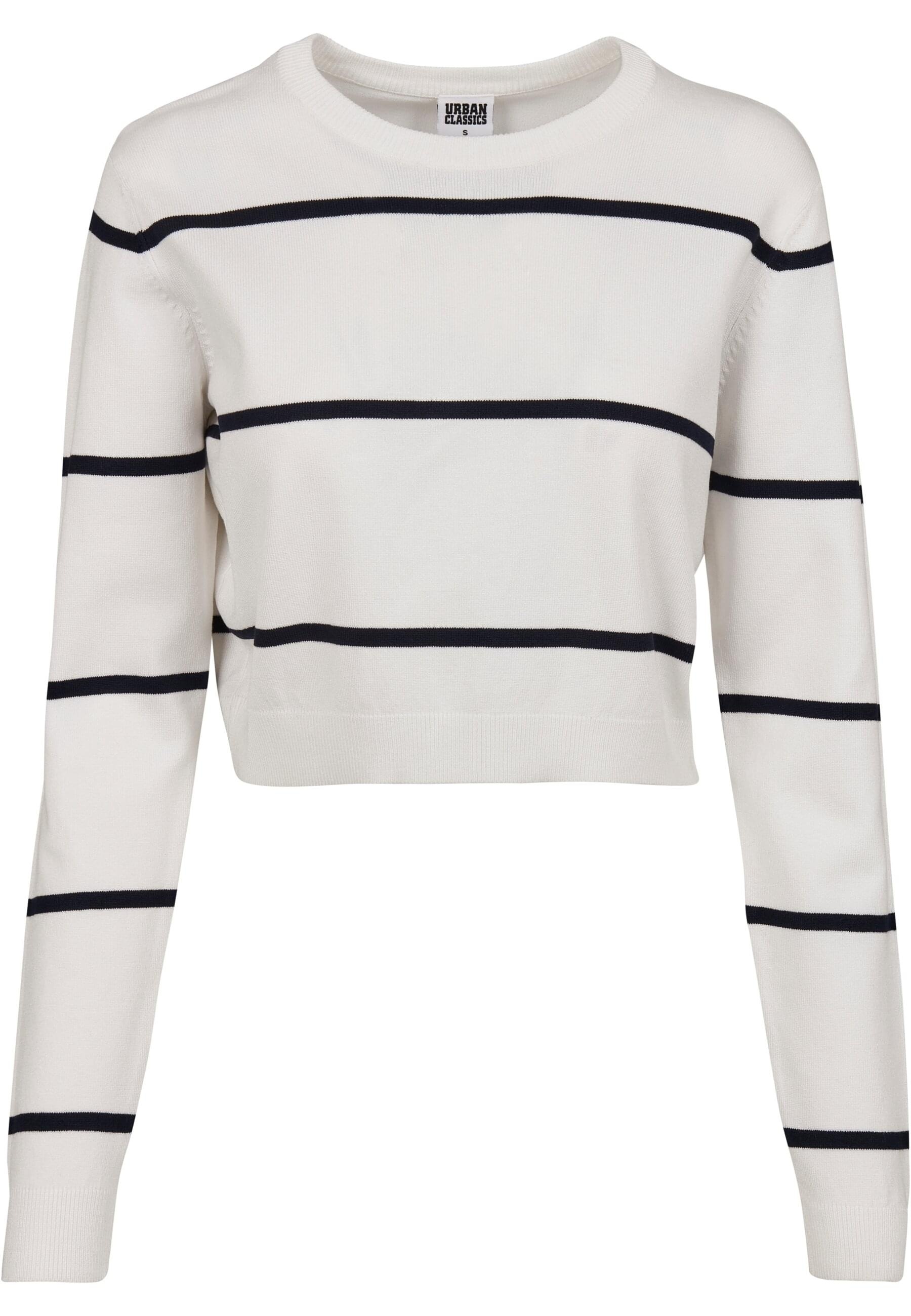 URBAN CLASSICS Sweater "Urban Classics Damen Ladies Short Striped Sweater"