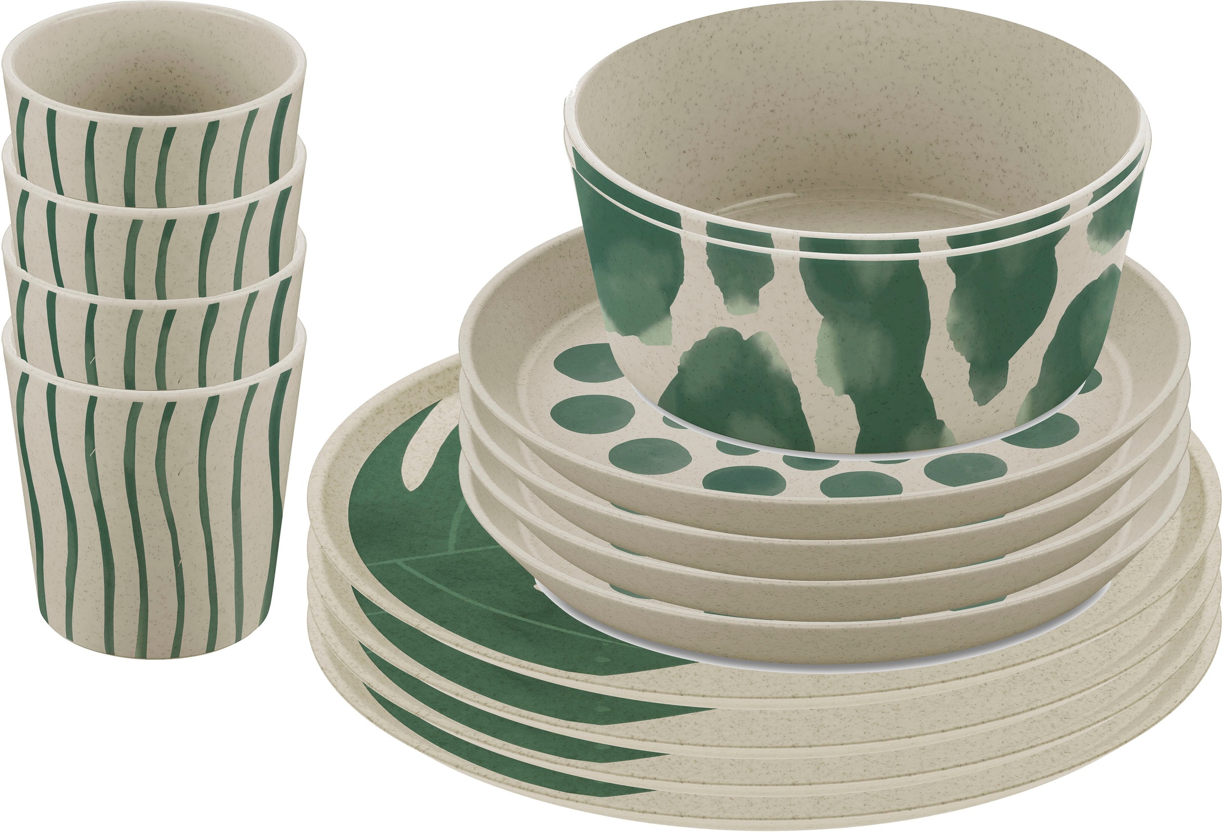 KOZIOL Kombiservice "Geschirr-Set, Service CONNECT SET MONSTERA" Made in Ge günstig online kaufen
