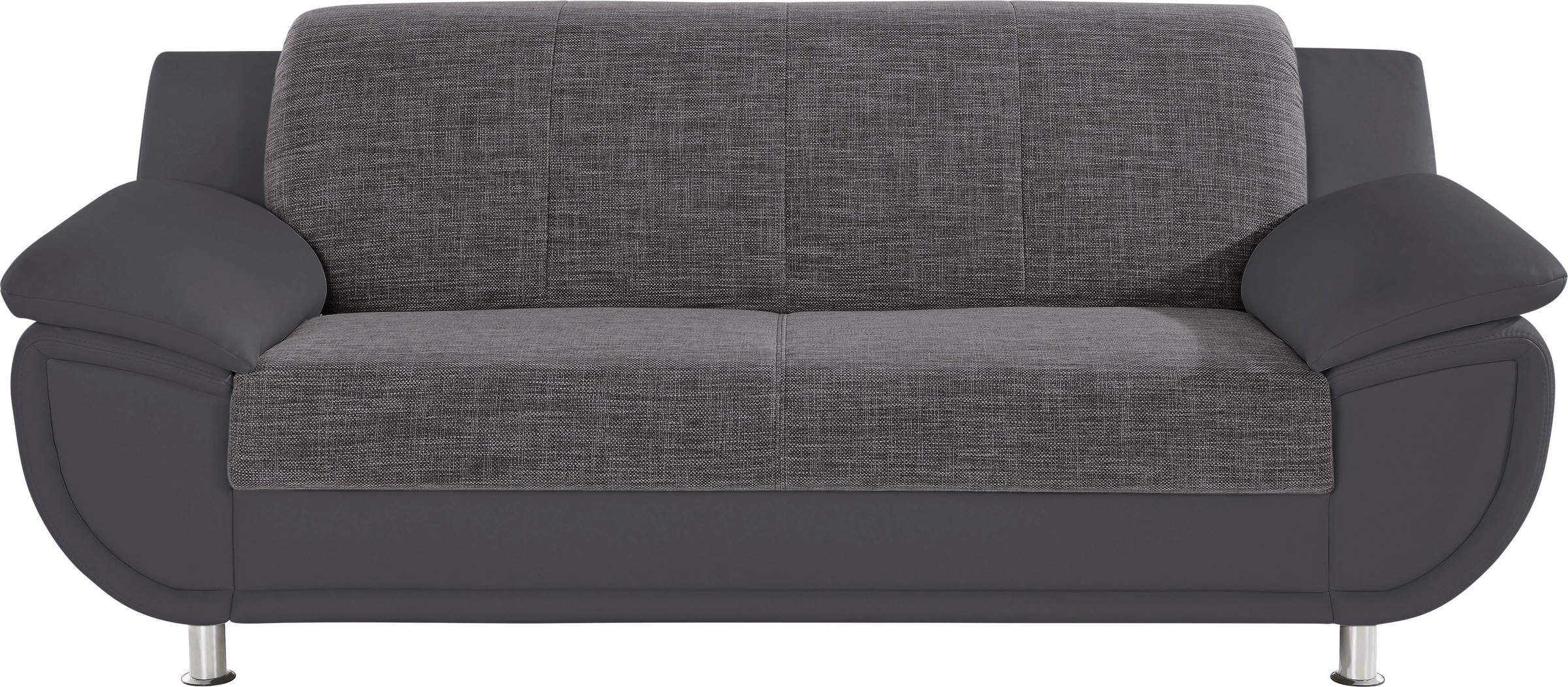 TRENDMANUFAKTUR 3-Sitzer "Rondo 3, zeitlos und modern, bequem, Materialmix, Breite 207cm" wahlweise mit Federkern, extrabreite Armlehnen zum Relaxen