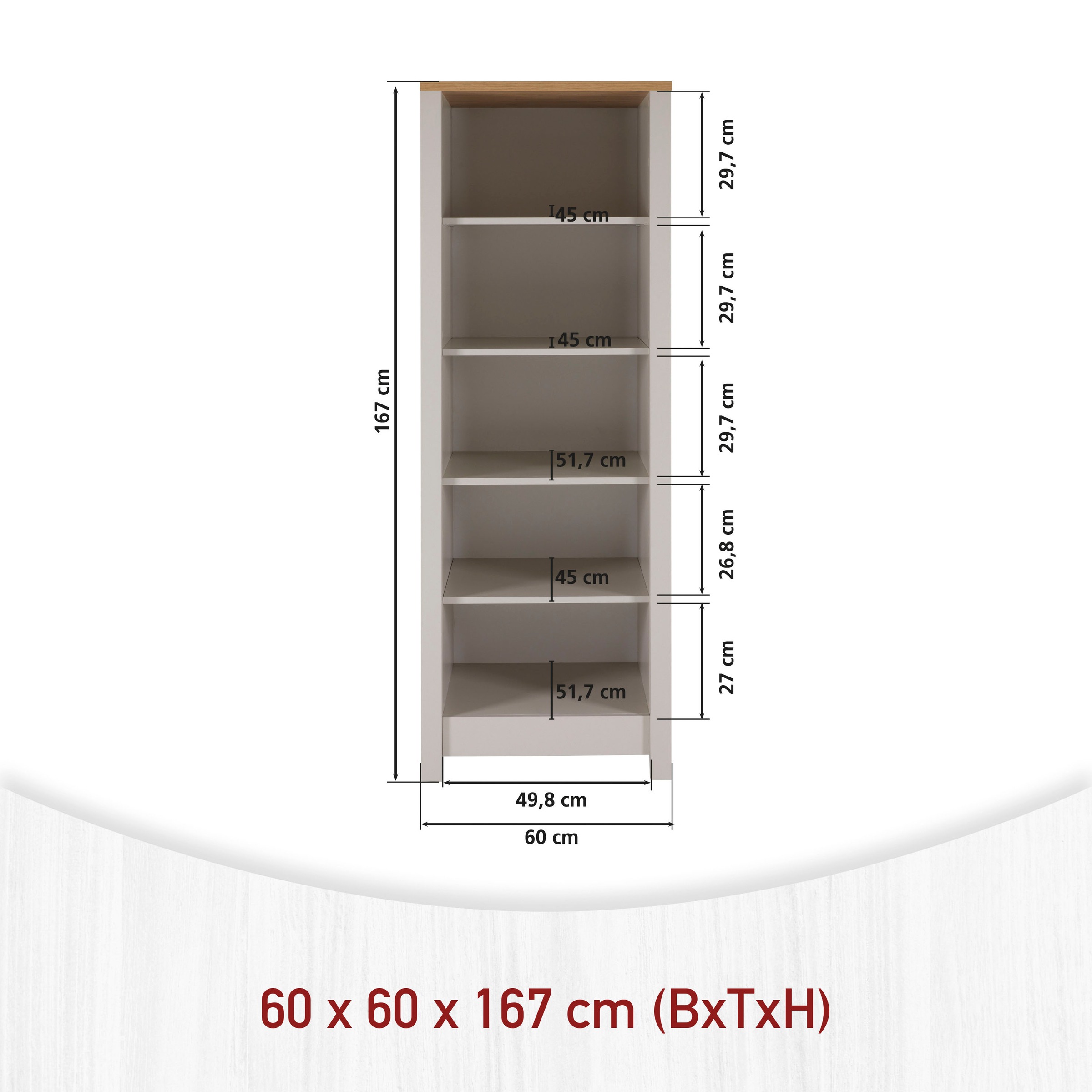 Inter Link Küchenzeile »Pienza, Einbauküche, Küchenblock, Küchenmodul, Kompaktküche« Ohne E-Geräte für Spülmaschine Kochfeld Backofen Kühlschrank B: 430 cm