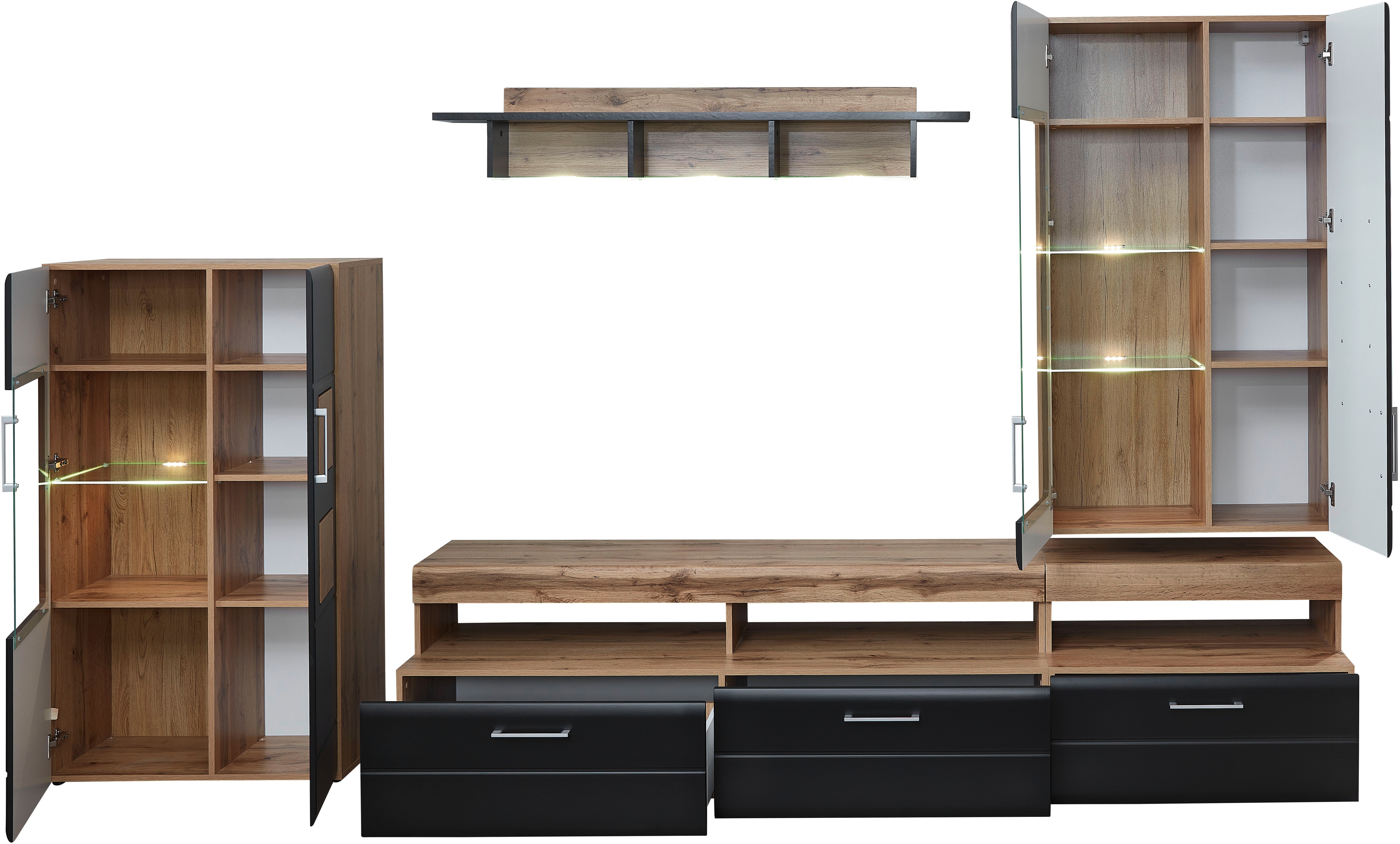 Thumbnail - Innostyle Wohnwand "Sonate" Komplett-Set, 5 Stk. tlg. inkl. LED-Beleuchtung