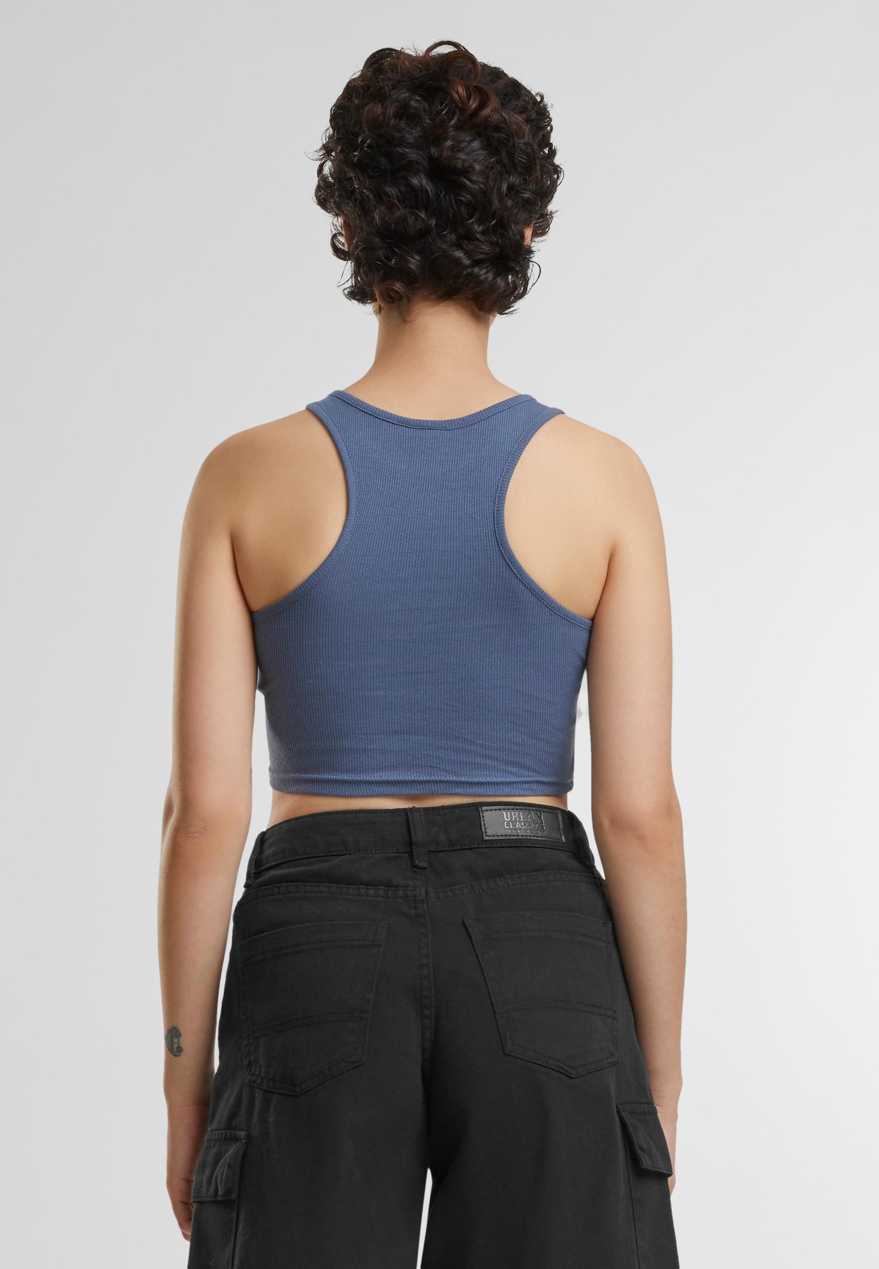 URBAN CLASSICS Muskelshirt »Urban Classics Damen Ladies Cropped Rib Top«, (1 tlg.)