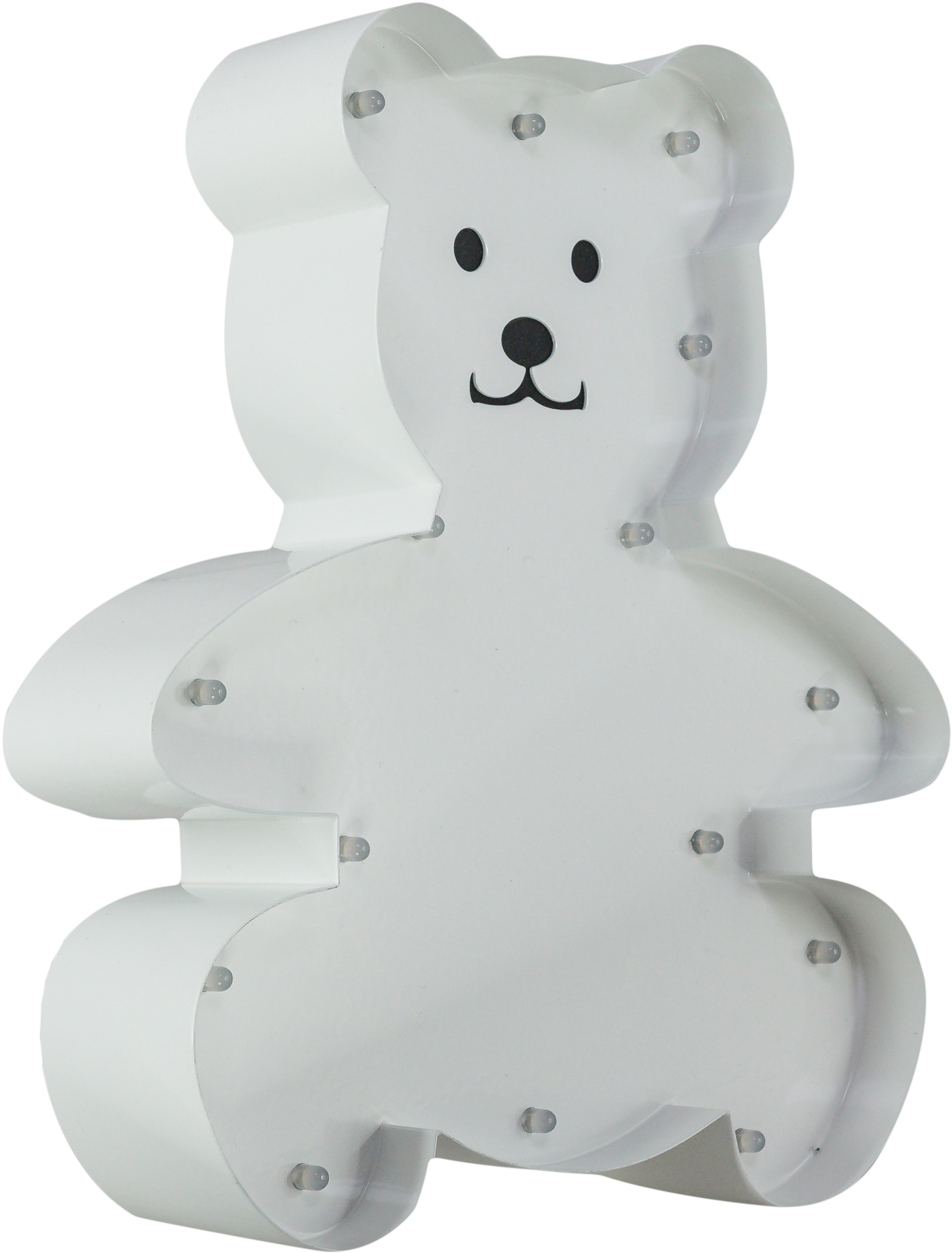MARQUEE LIGHTS LED Dekolicht »Teddy«, 18 flammig, Leuchtmittel LED-Modul | LED fest integriert, Wandlampe, Tischlampe Teddybär, Bär mit 18 Leuchtmittel - 20x23 cm