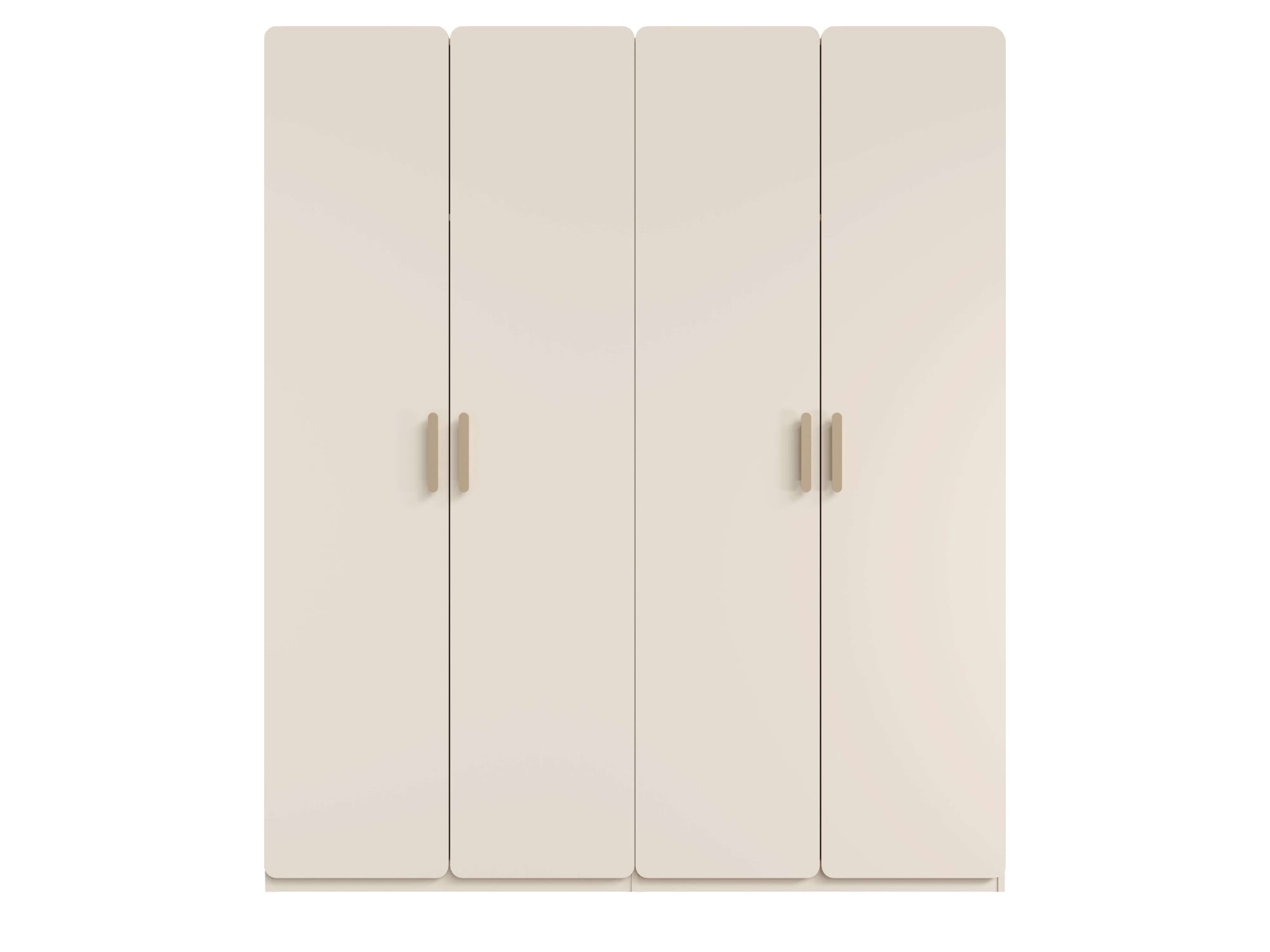 Home affaire Kleiderschrank »CLAREI mit 2 Einlegeböden, 2 Kleiderstangen, Maße B/H/T 179/210/60,5cm«, Garderobe mit 4 Drehtüren und goldenen Kunststoffgriffen