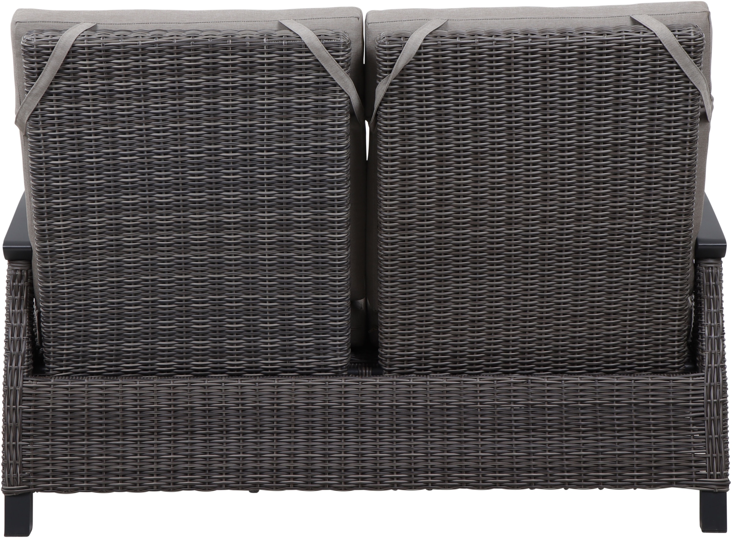 Siena Garden Gartenlounge-Bank »CORIDO Lounge 2er Sofa in charcoal grey« Gestell Alu matt anthrazit, mit Sitz- u. Rückenkissen taupe meliert