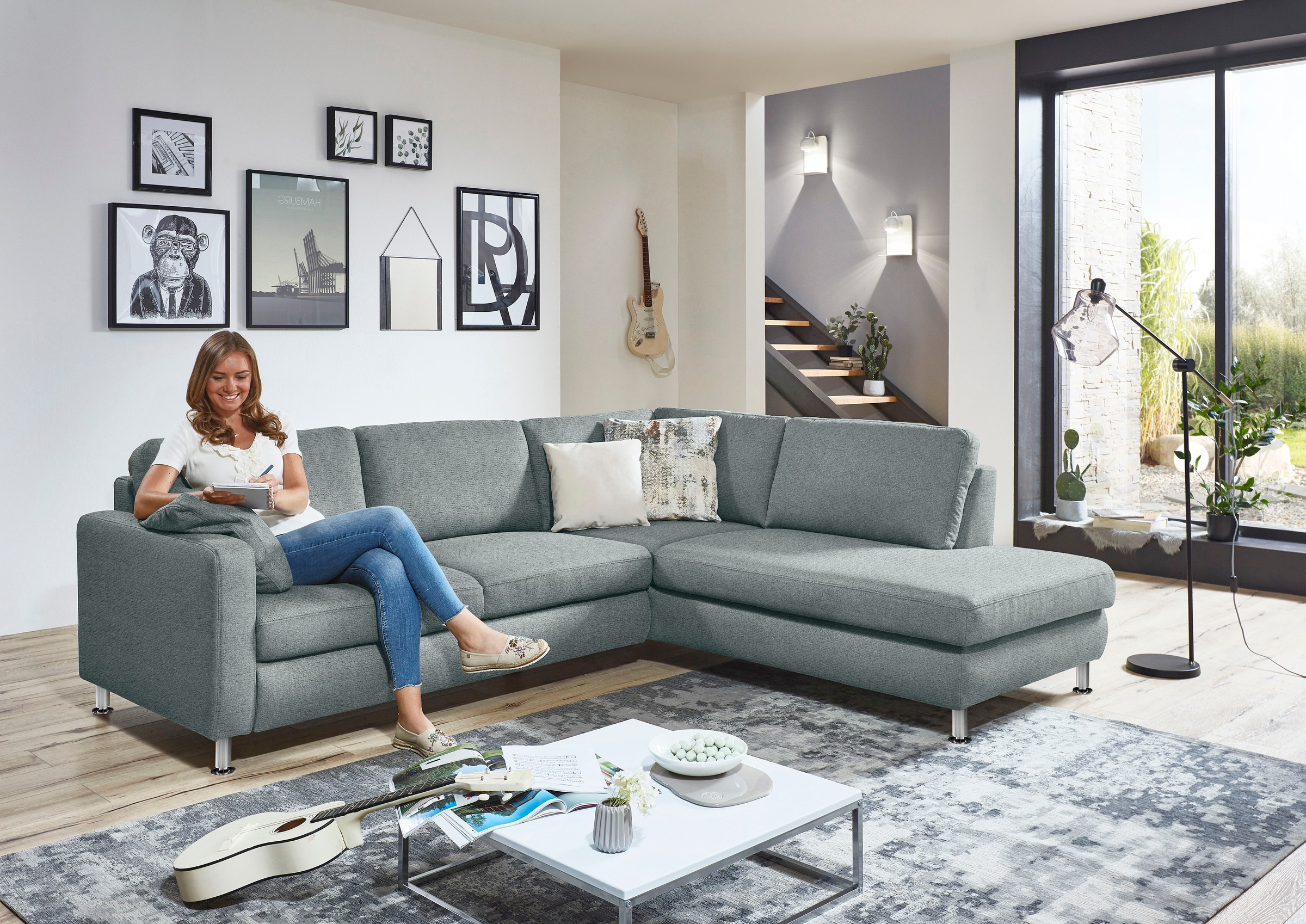 Die PlanBar Ecksofa »MP-IN19027 L-Form«, wahlweise mit Bettfunktion, mit Kaltschaum
