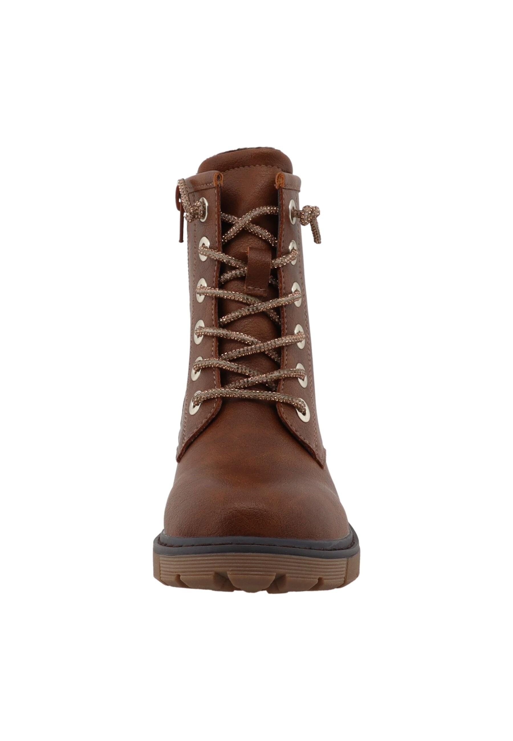 Stiefel TOM TAILOR "Tom Tailor Tall Boots", Mädchen, Gr. 26, braun, Polyurethan, unifarben, Schuhe Stiefel